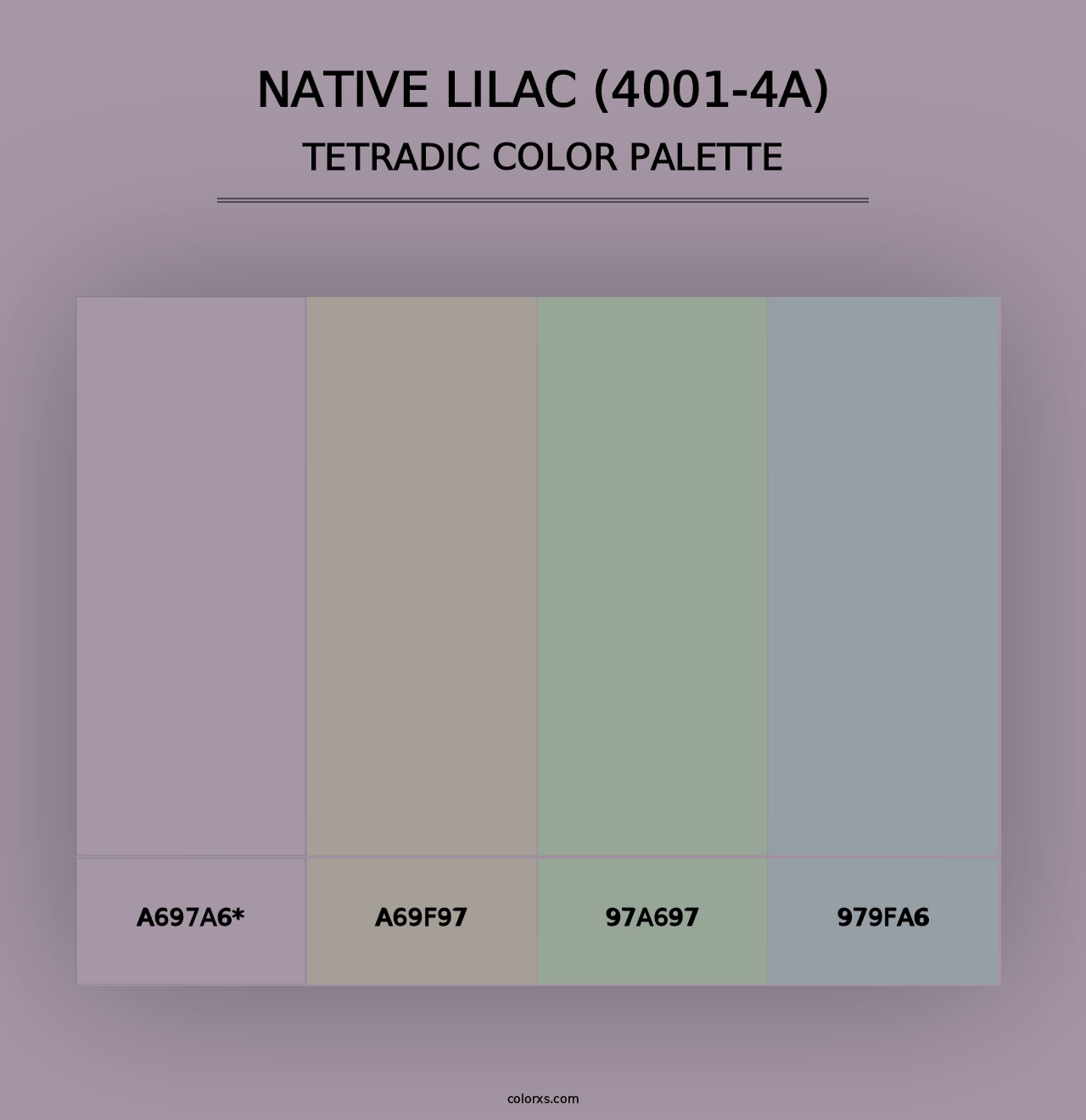 Native Lilac (4001-4A) - Tetradic Color Palette