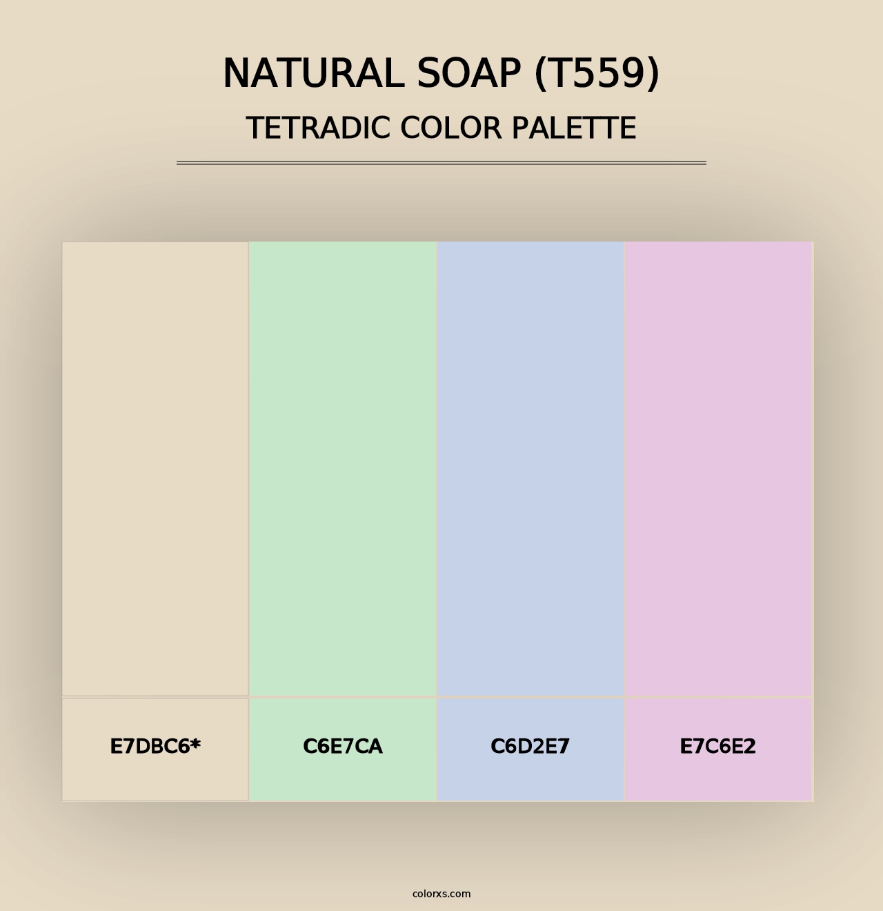 Natural Soap (T559) - Tetradic Color Palette