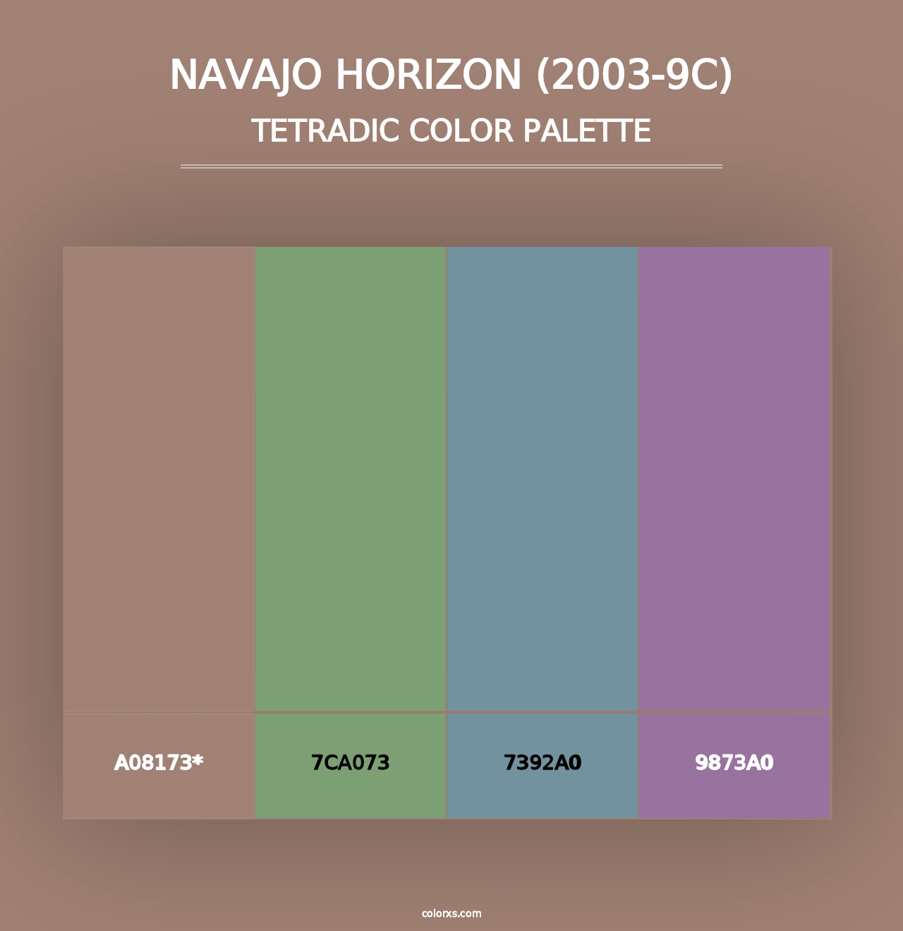 Navajo Horizon (2003-9C) - Tetradic Color Palette