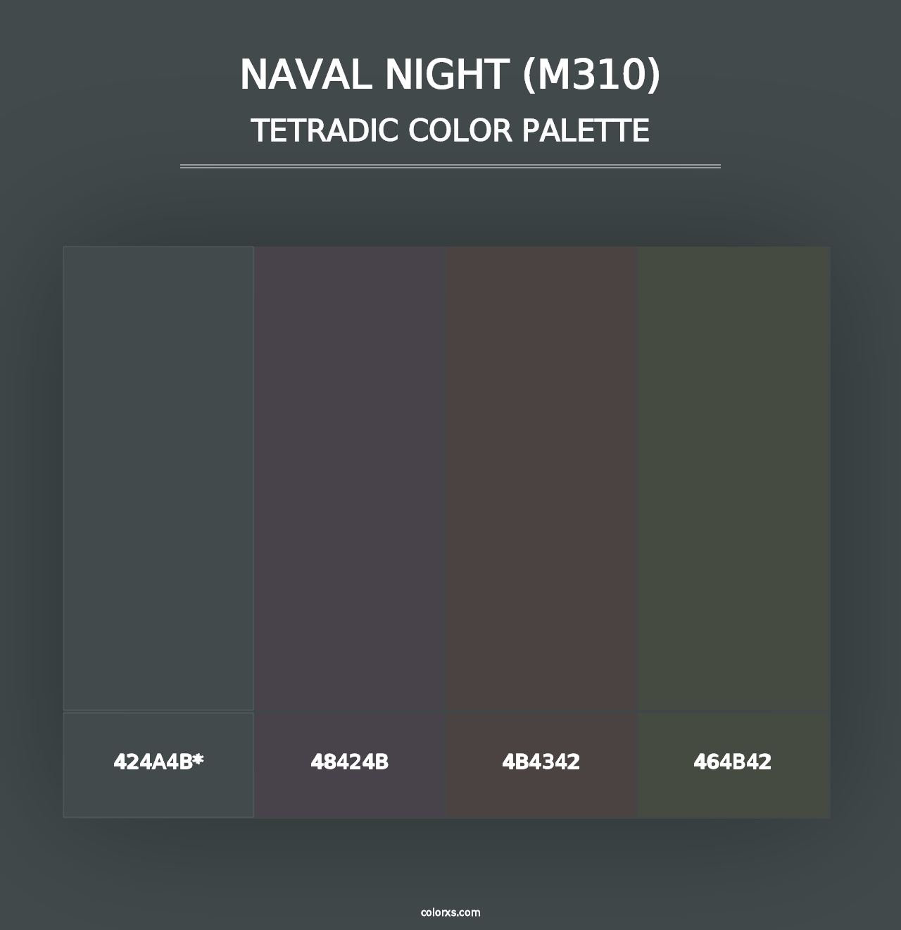 Naval Night (M310) - Tetradic Color Palette