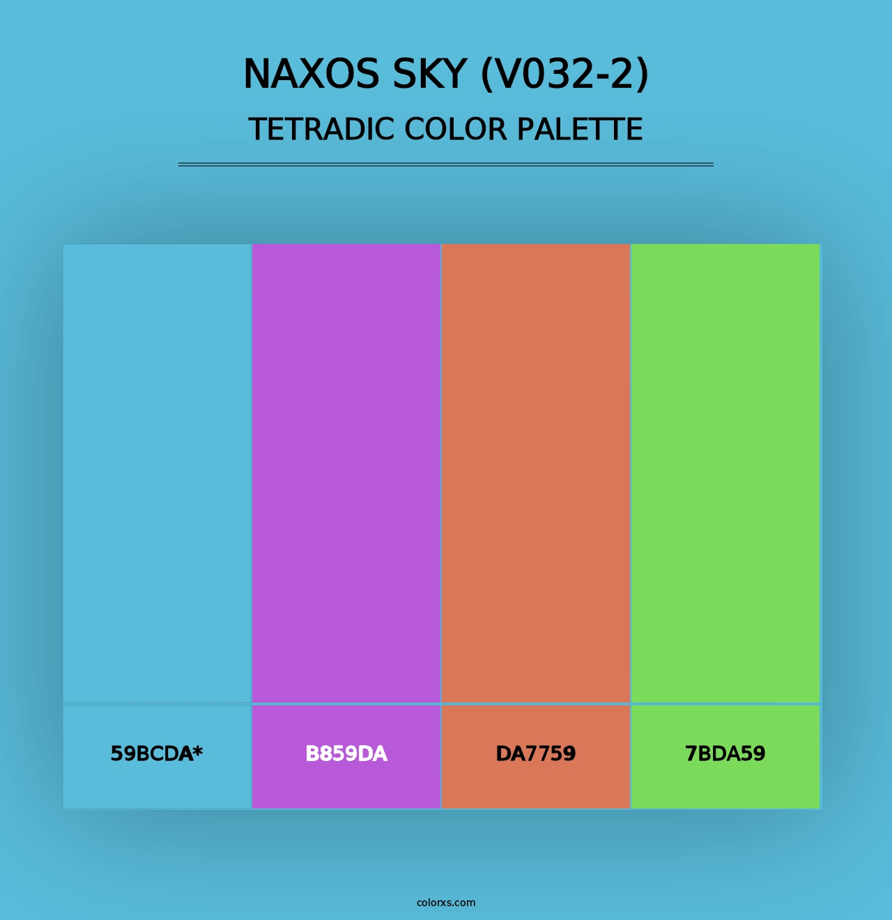 Naxos Sky (V032-2) - Tetradic Color Palette