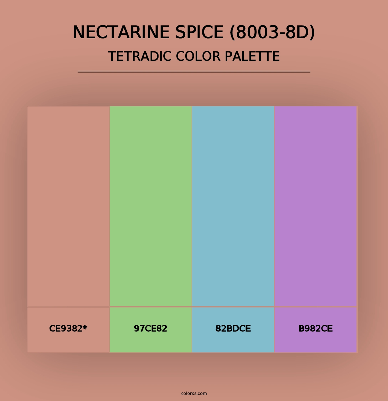 Nectarine Spice (8003-8D) - Tetradic Color Palette