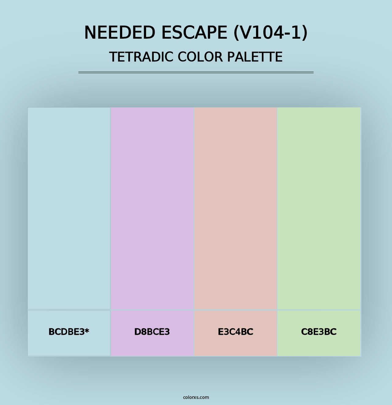 Needed Escape (V104-1) - Tetradic Color Palette