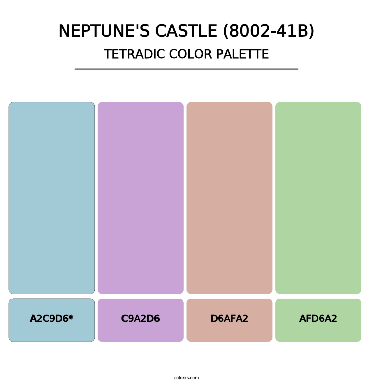 Neptune's Castle (8002-41B) - Tetradic Color Palette