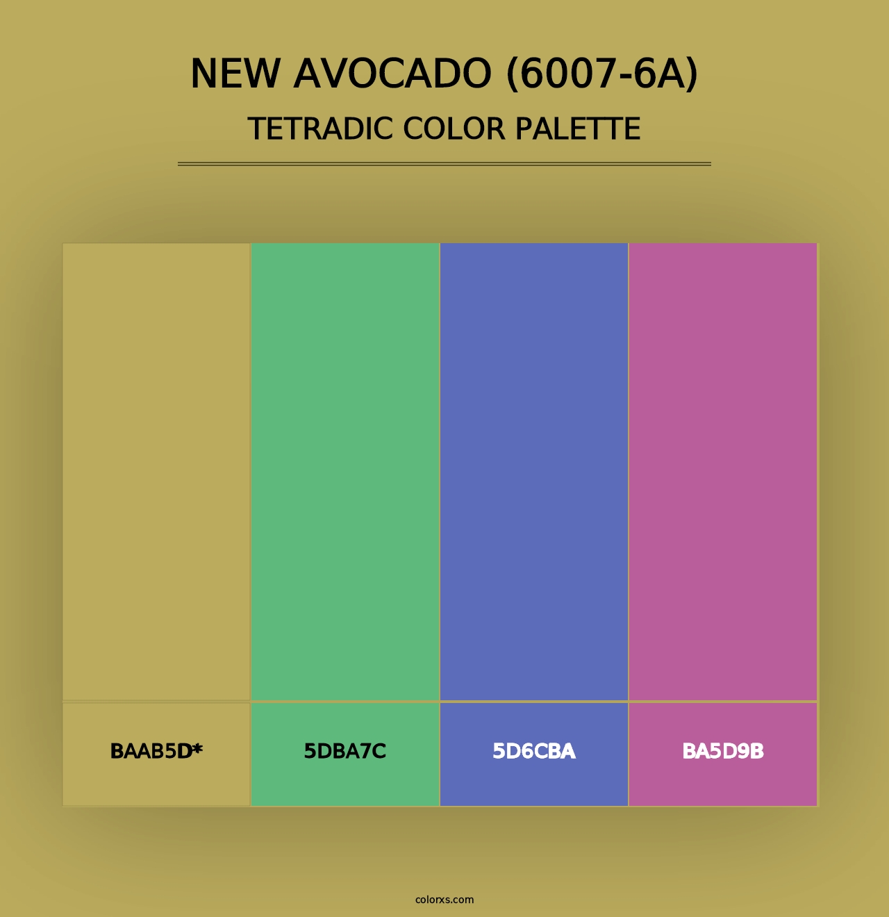 New Avocado (6007-6A) - Tetradic Color Palette