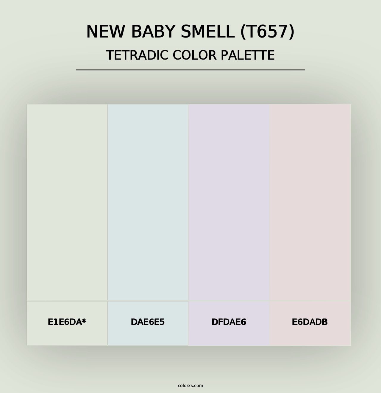 New Baby Smell (T657) - Tetradic Color Palette