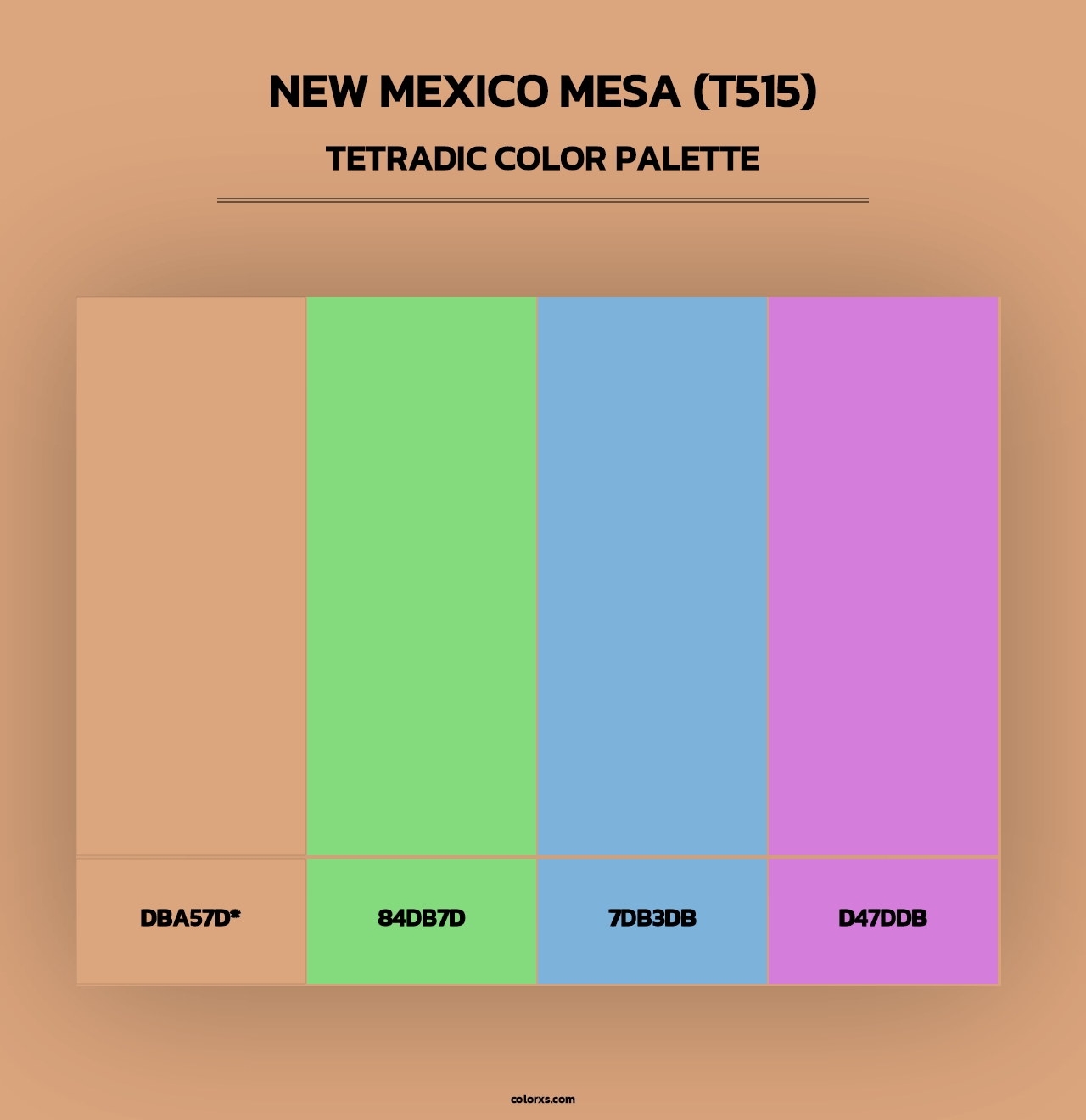 New Mexico Mesa (T515) - Tetradic Color Palette