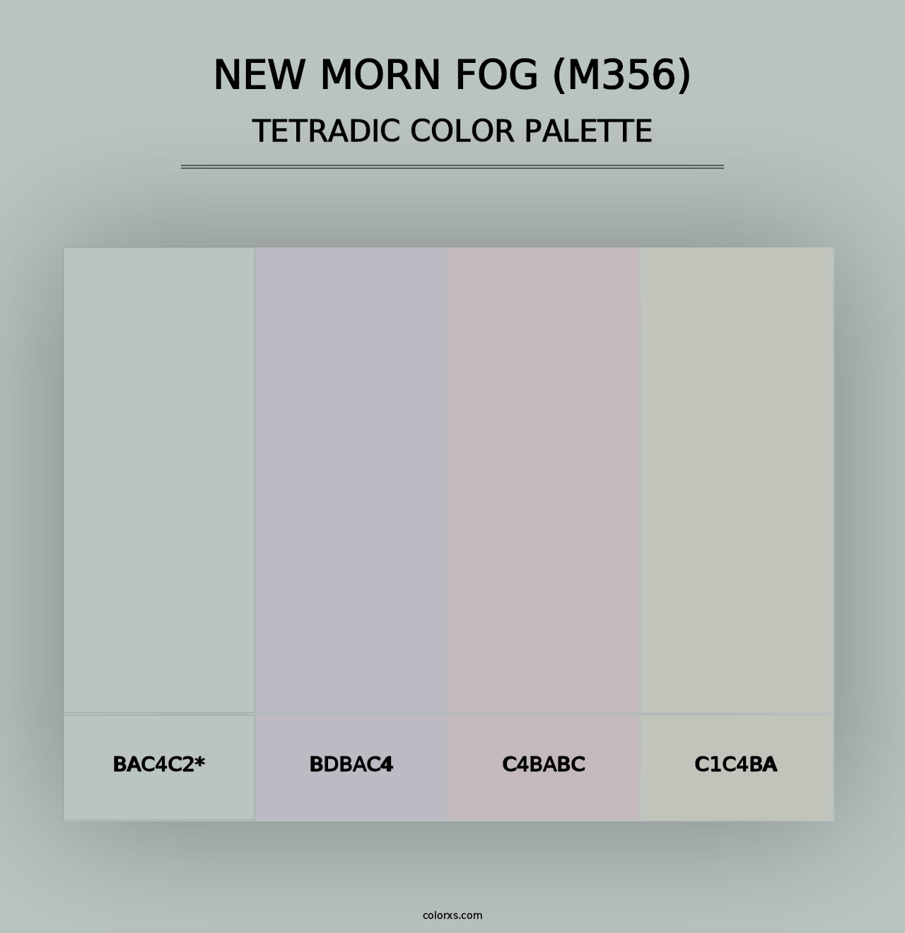 New Morn Fog (M356) - Tetradic Color Palette