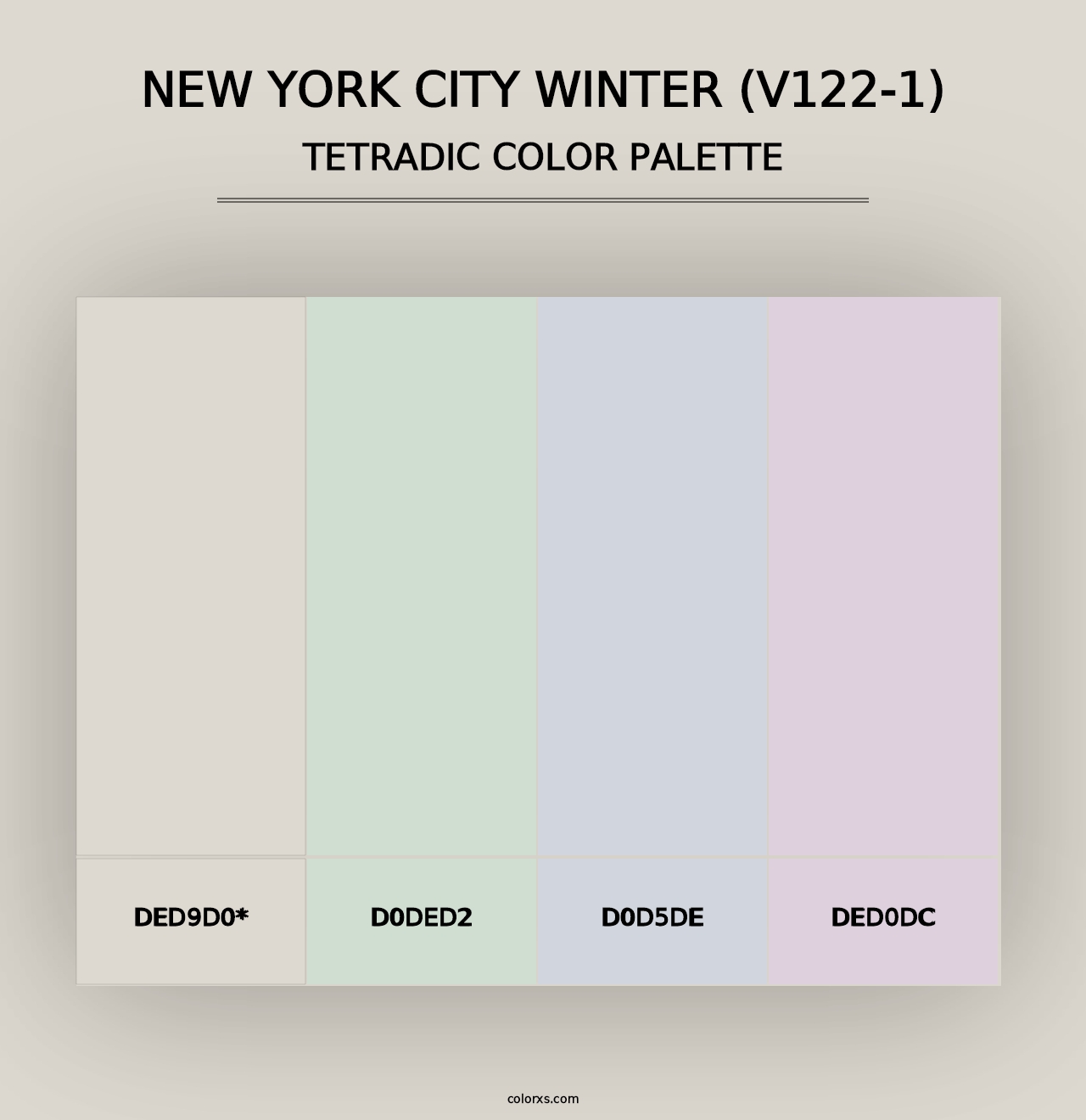 New York City Winter (V122-1) - Tetradic Color Palette