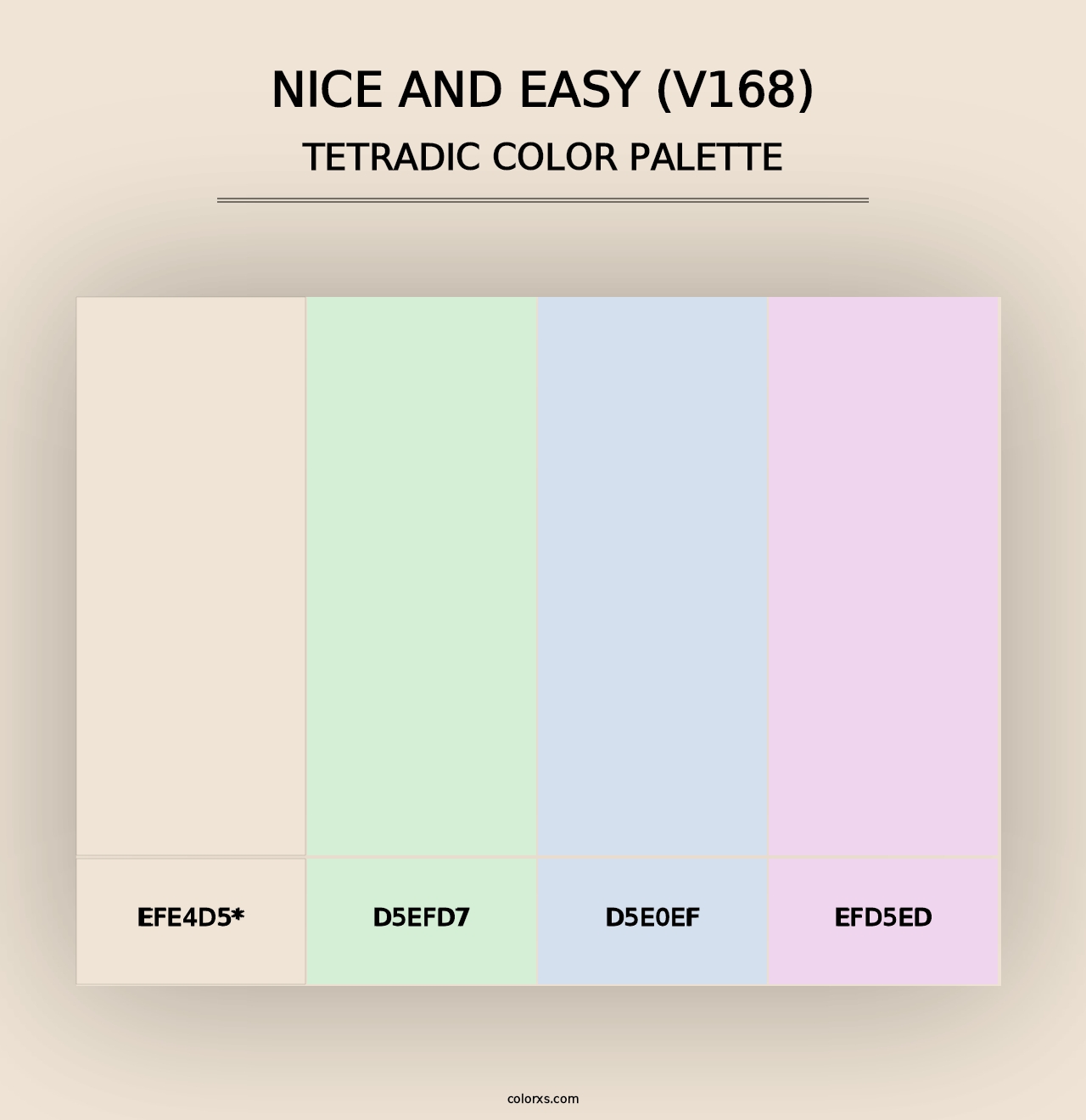 Nice and Easy (V168) - Tetradic Color Palette