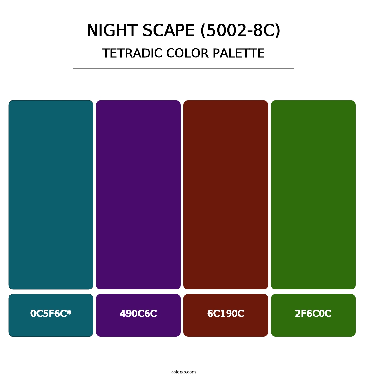 Night Scape (5002-8C) - Tetradic Color Palette