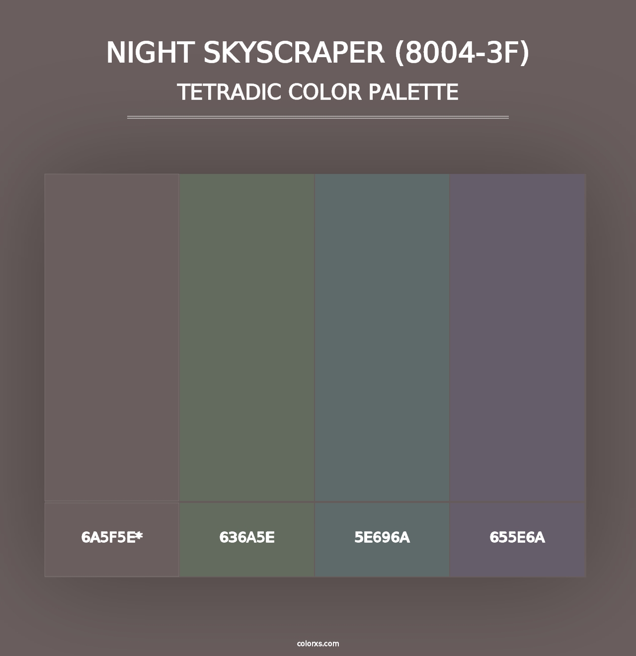 Night Skyscraper (8004-3F) - Tetradic Color Palette