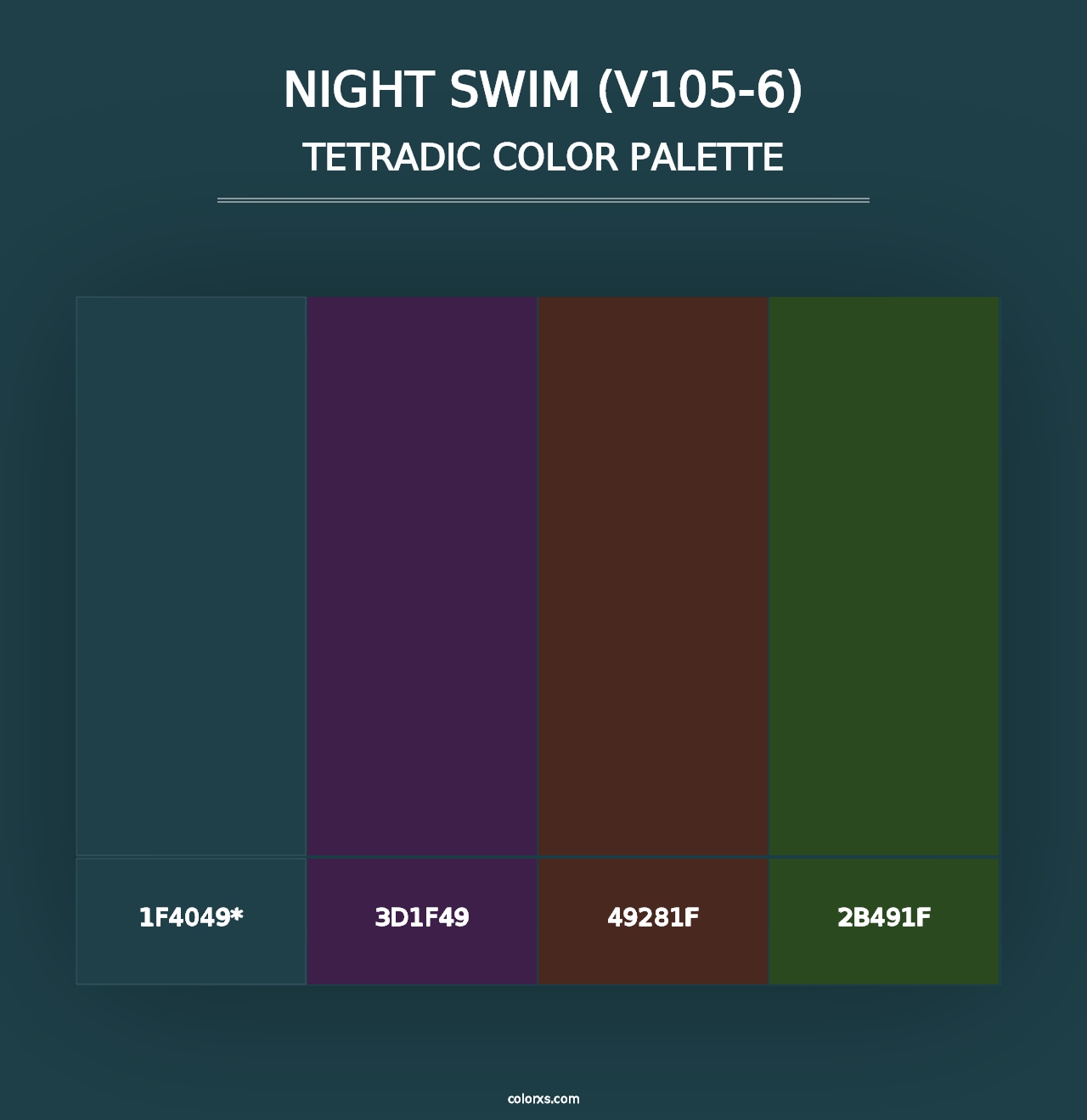 Night Swim (V105-6) - Tetradic Color Palette