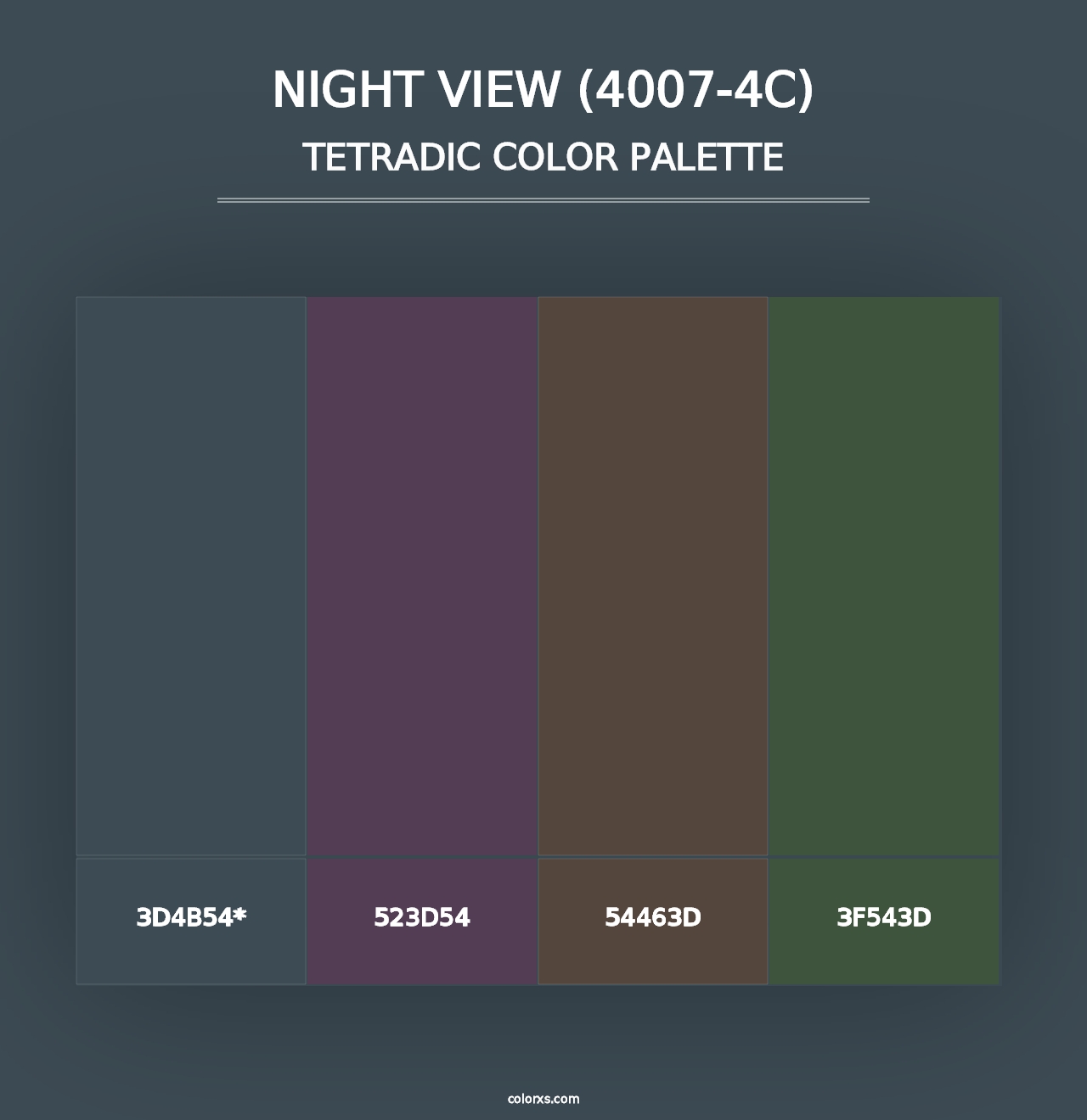 Night View (4007-4C) - Tetradic Color Palette