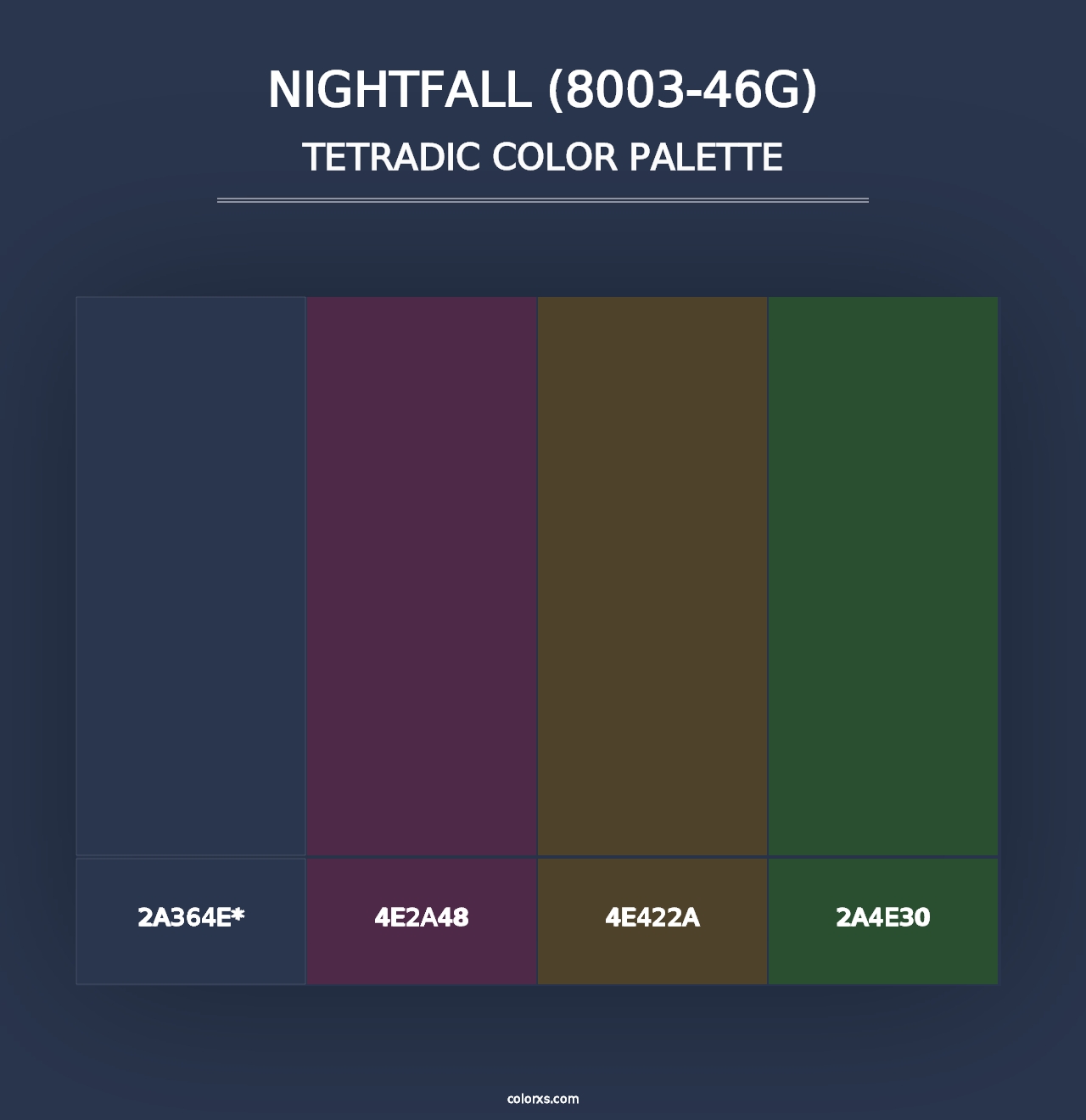 Nightfall (8003-46G) - Tetradic Color Palette