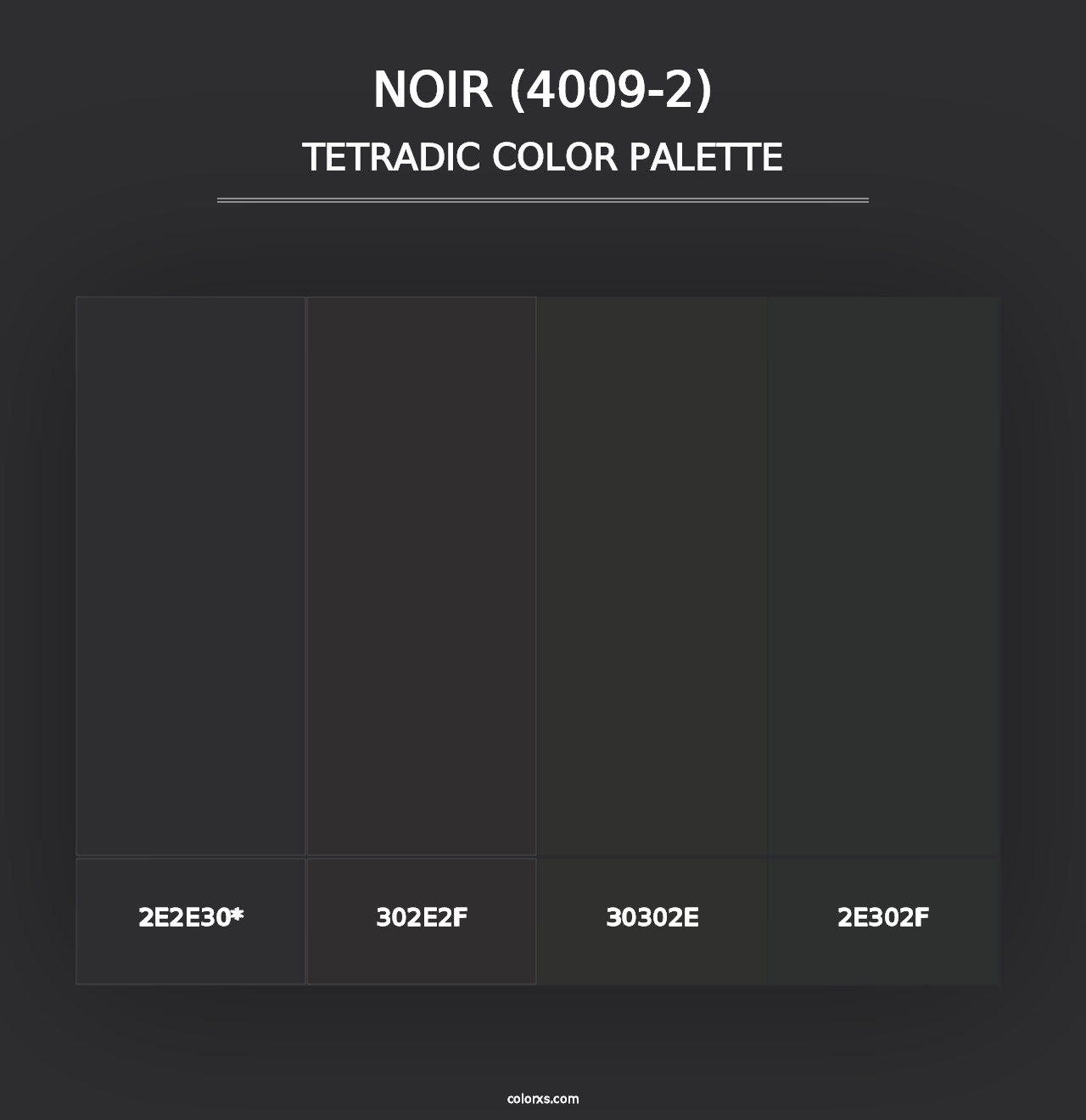 Noir (4009-2) - Tetradic Color Palette