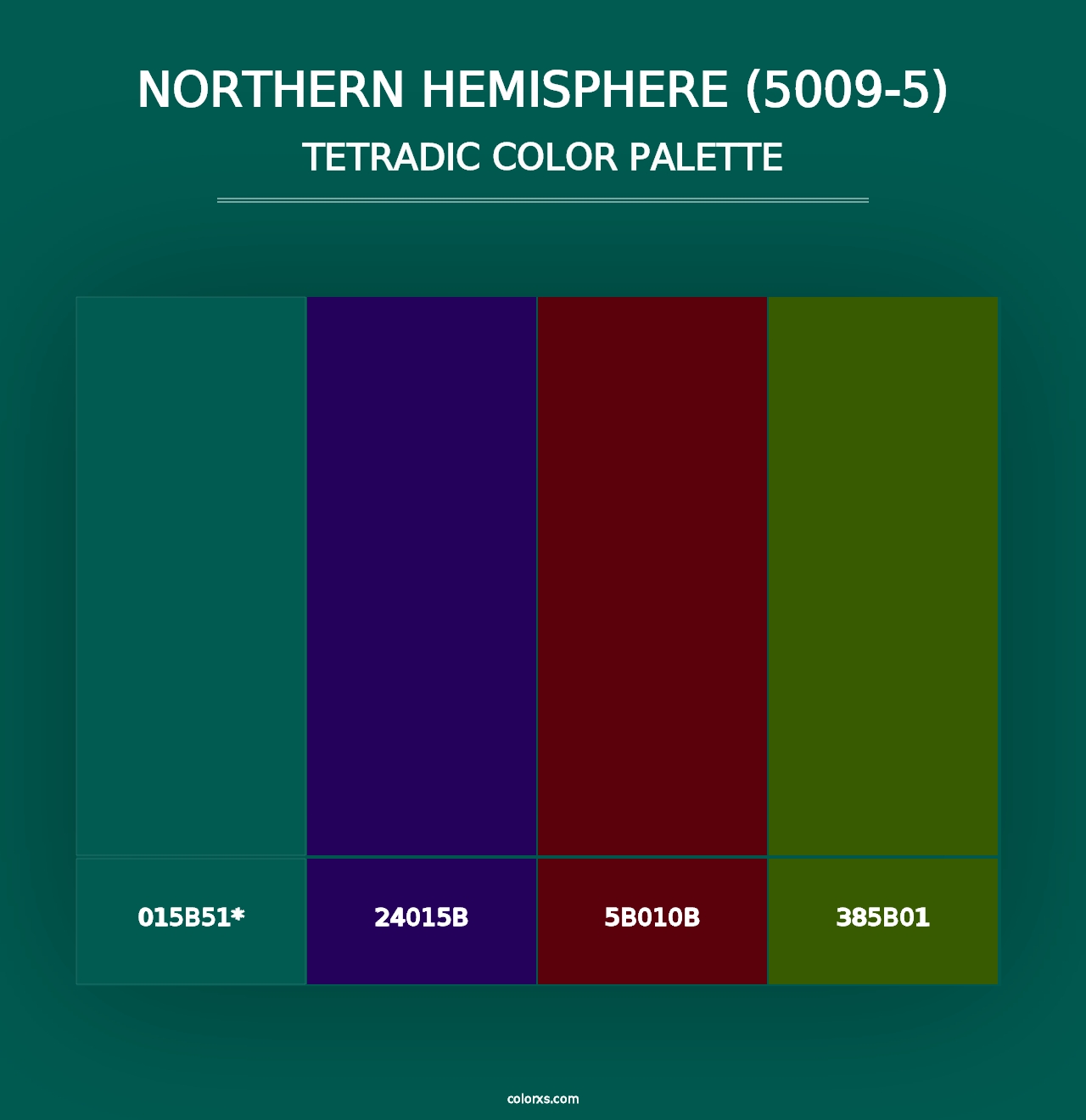 Northern Hemisphere (5009-5) - Tetradic Color Palette