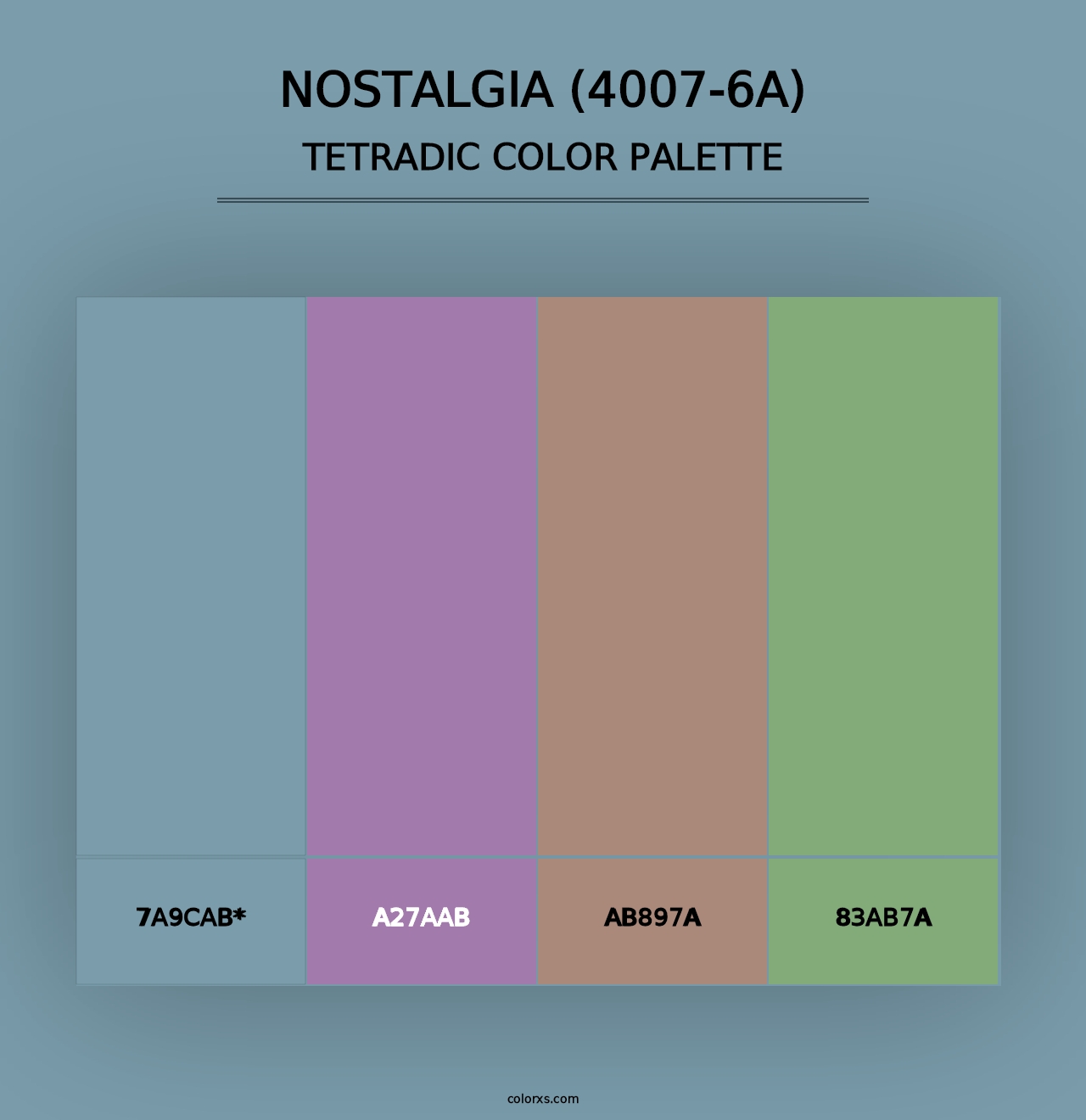 Nostalgia (4007-6A) - Tetradic Color Palette