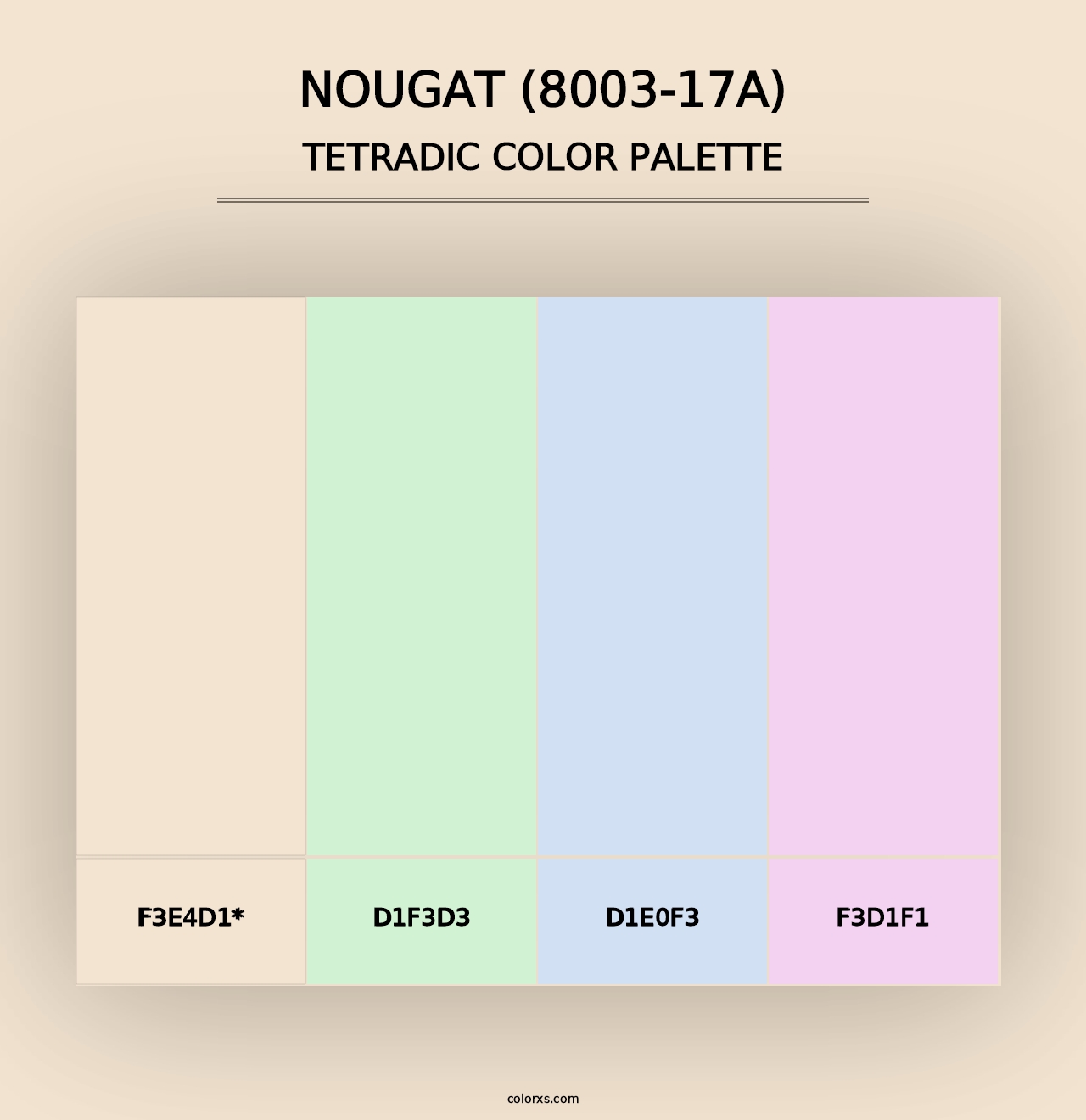 Nougat (8003-17A) - Tetradic Color Palette