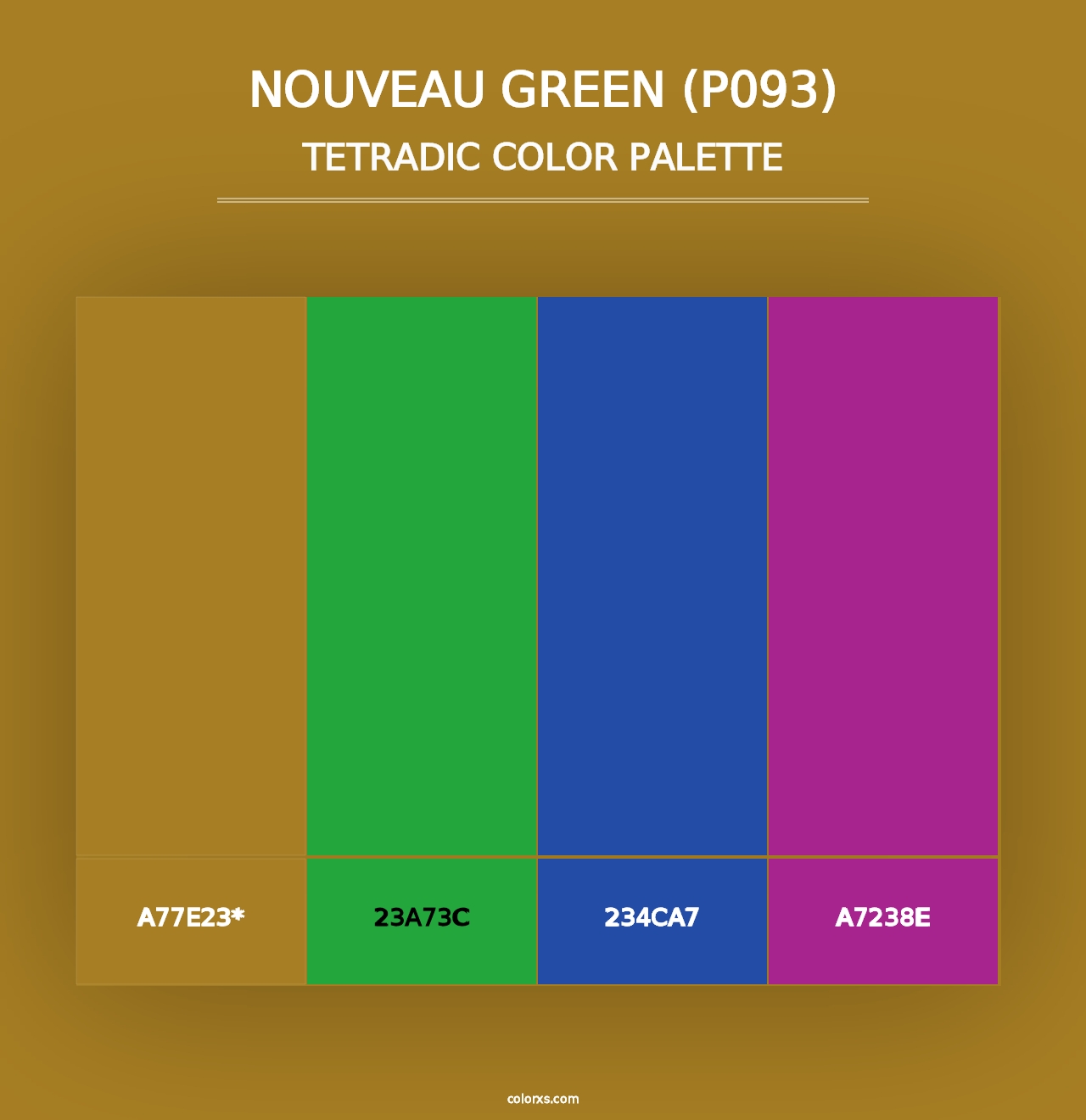 Nouveau Green (P093) - Tetradic Color Palette