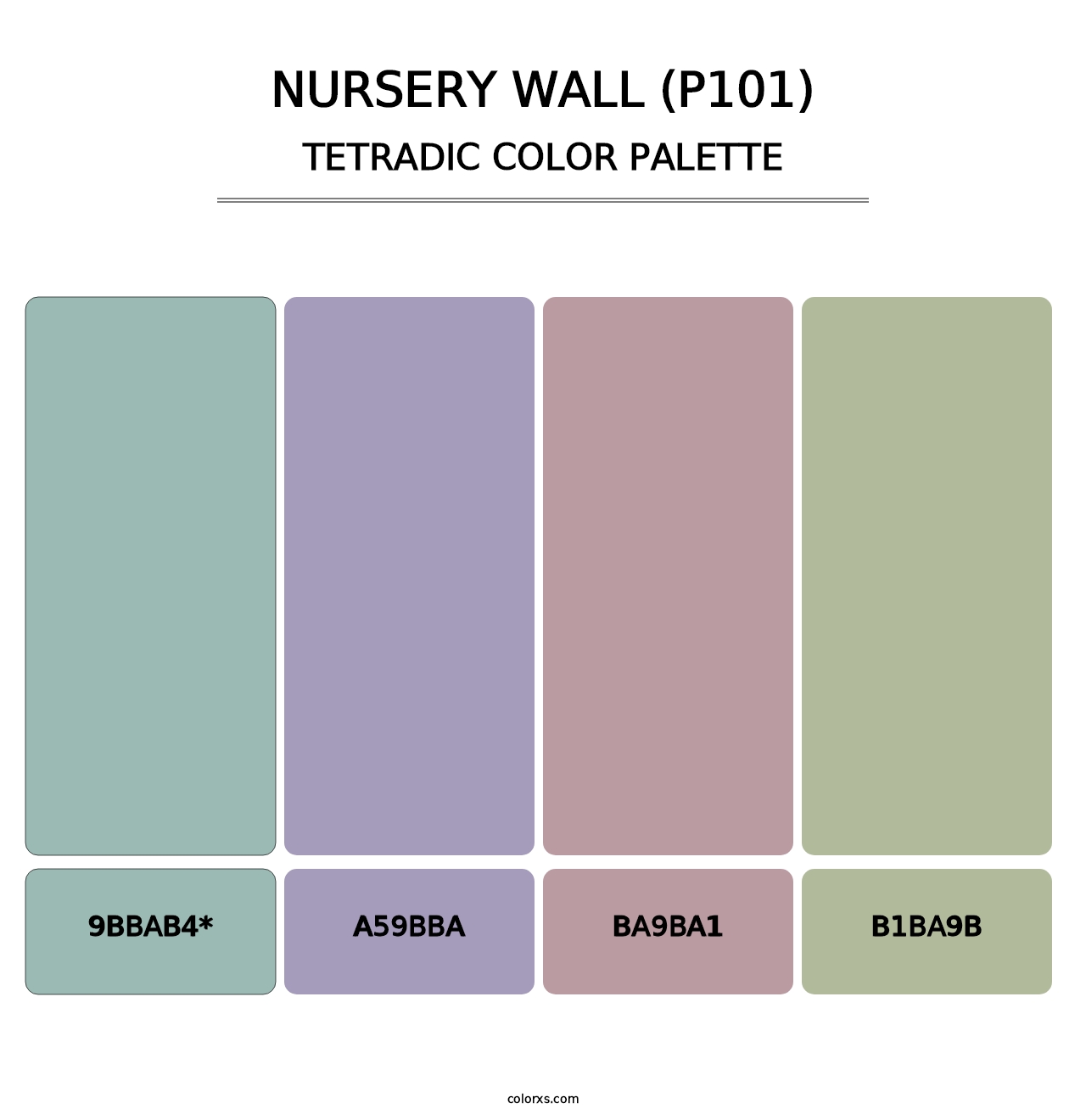 Nursery Wall (P101) - Tetradic Color Palette