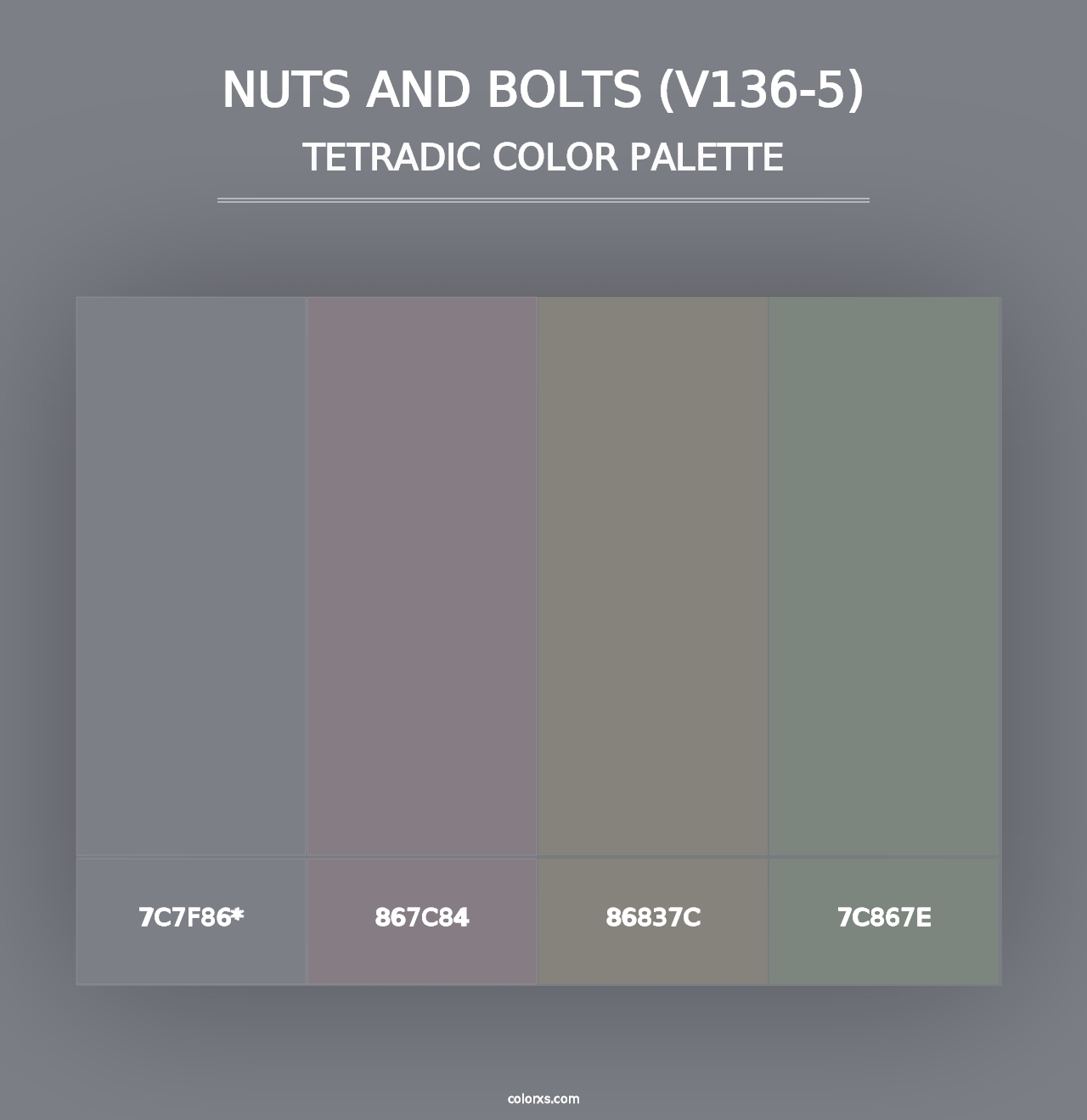 Nuts and Bolts (V136-5) - Tetradic Color Palette