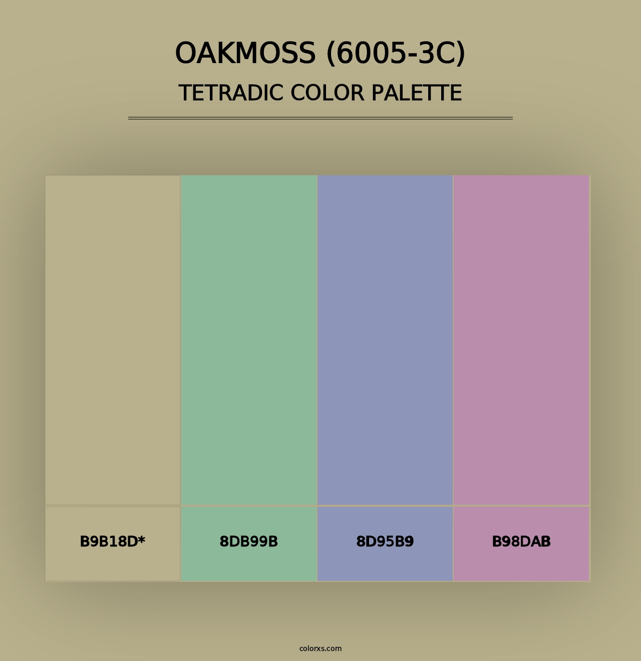 Oakmoss (6005-3C) - Tetradic Color Palette