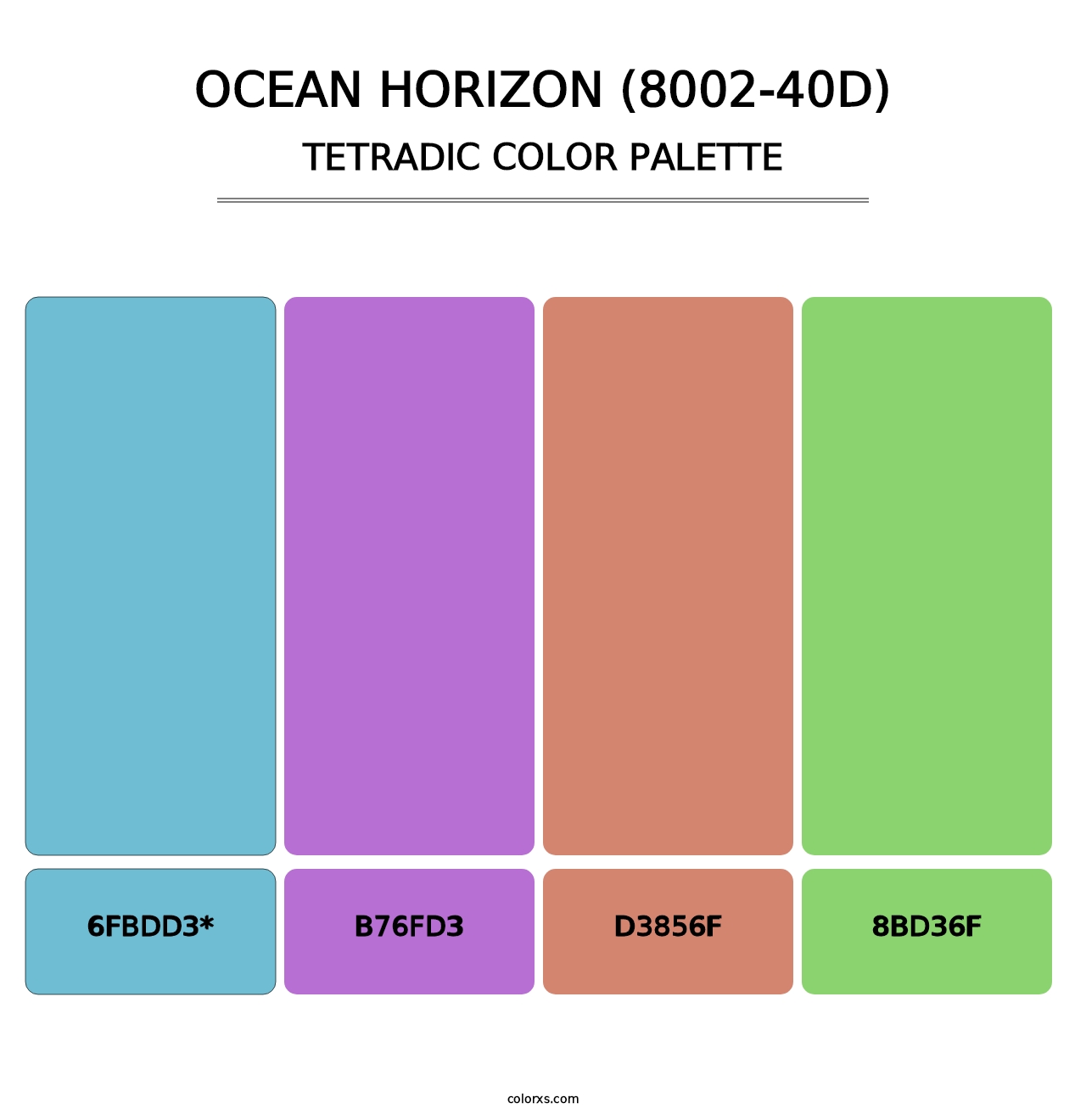 Ocean Horizon (8002-40D) - Tetradic Color Palette