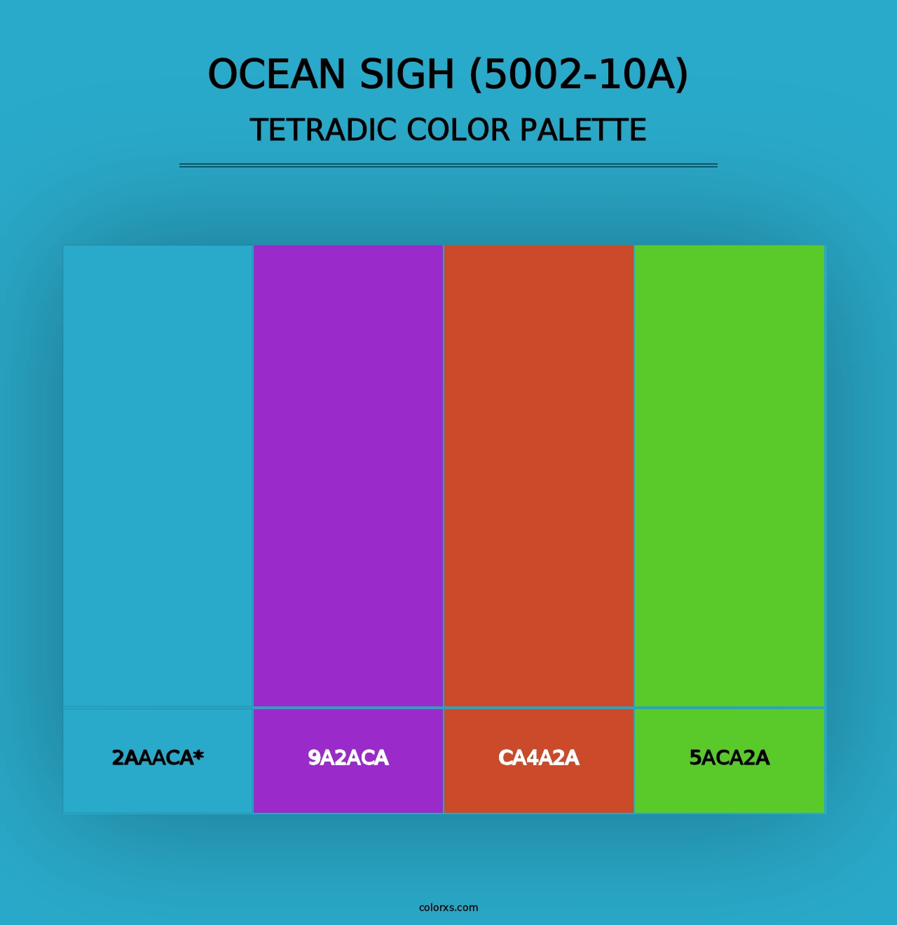 Ocean Sigh (5002-10A) - Tetradic Color Palette