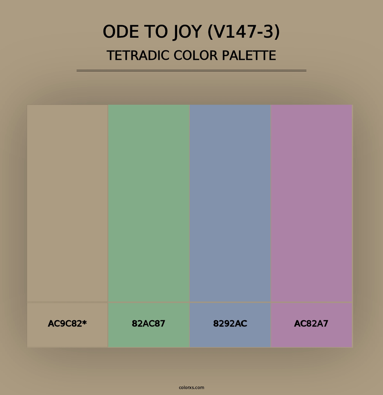 Ode to Joy (V147-3) - Tetradic Color Palette