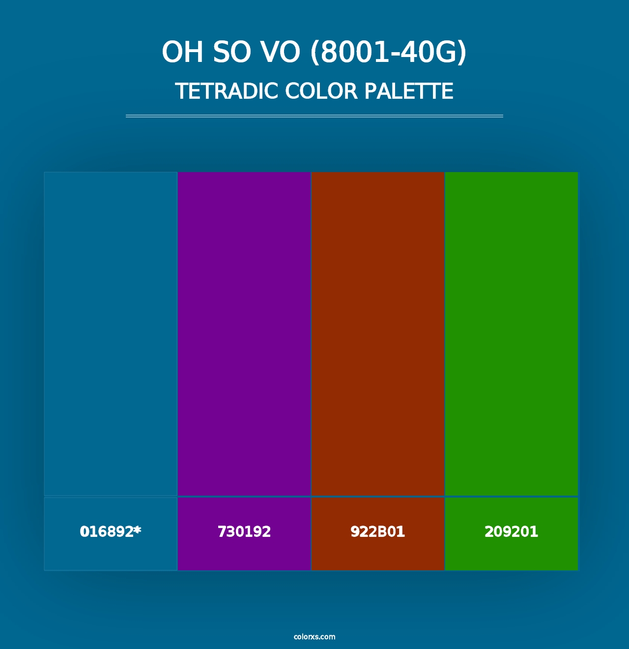 Oh So Vo (8001-40G) - Tetradic Color Palette