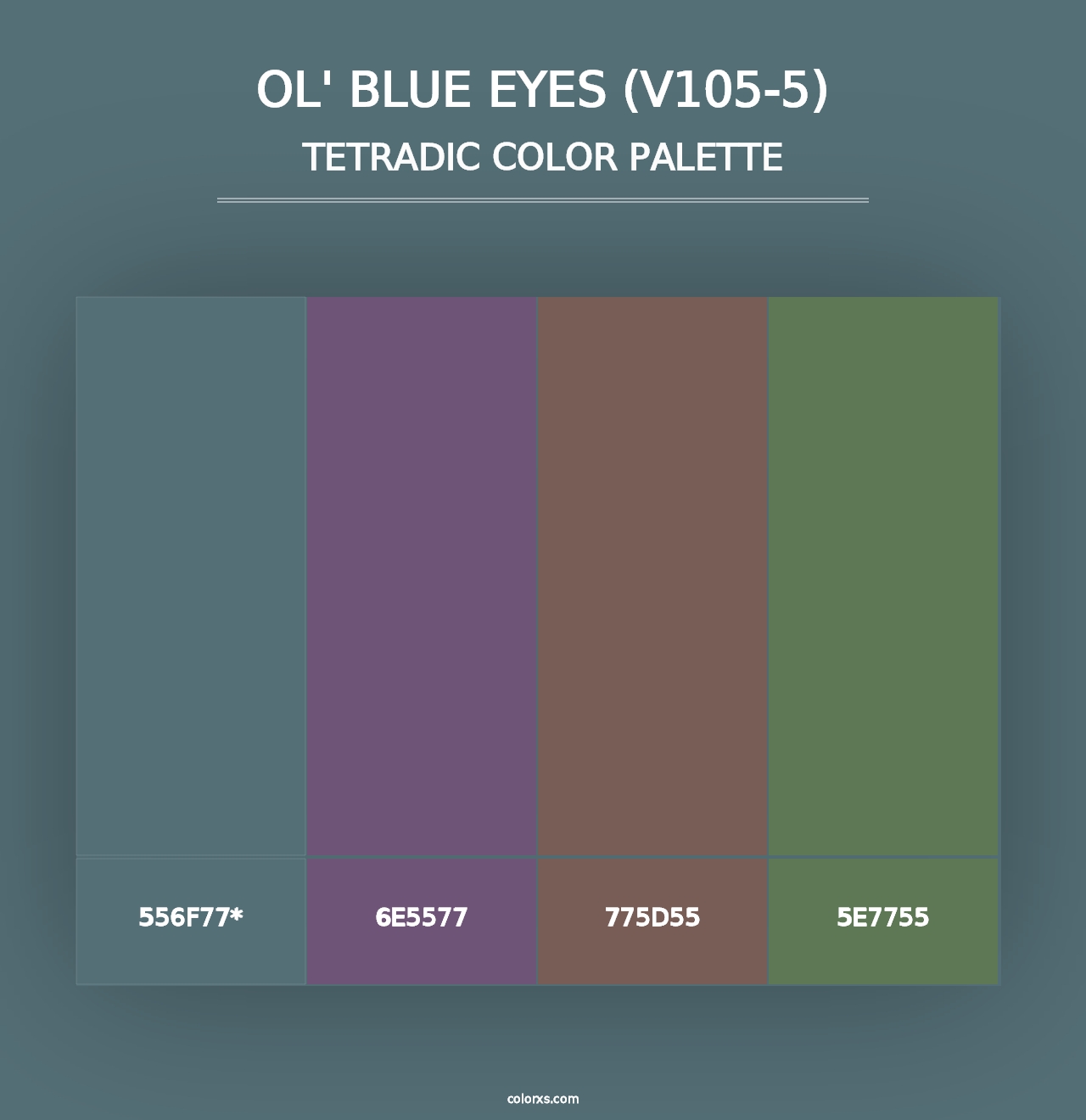 Ol' Blue Eyes (V105-5) - Tetradic Color Palette