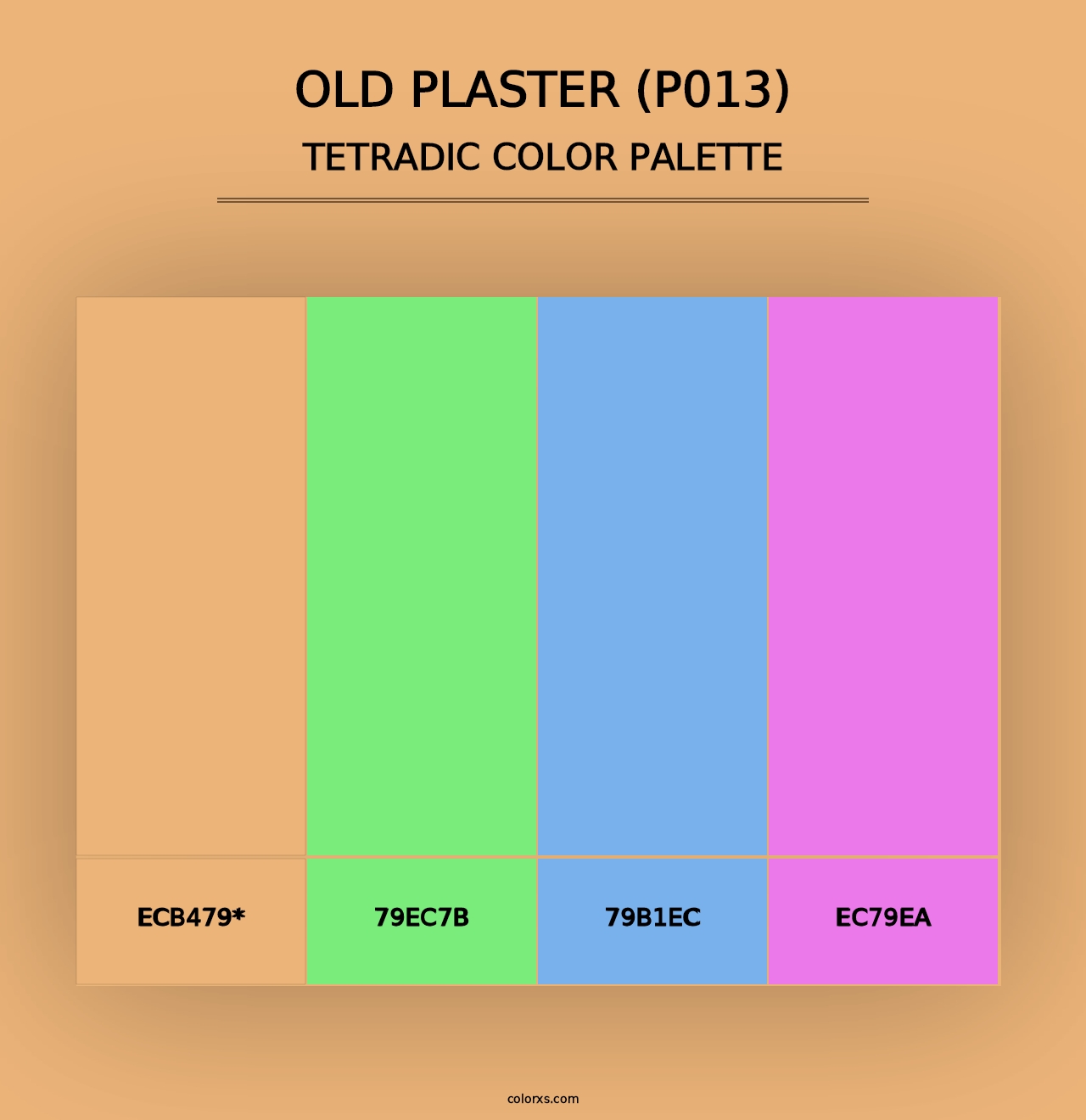 Old Plaster (P013) - Tetradic Color Palette