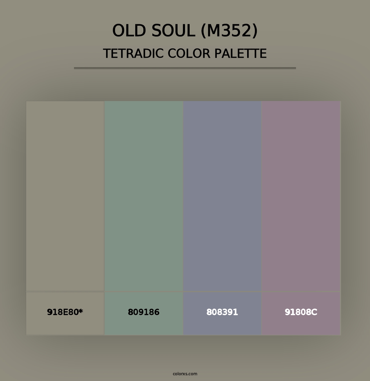 Old Soul (M352) - Tetradic Color Palette