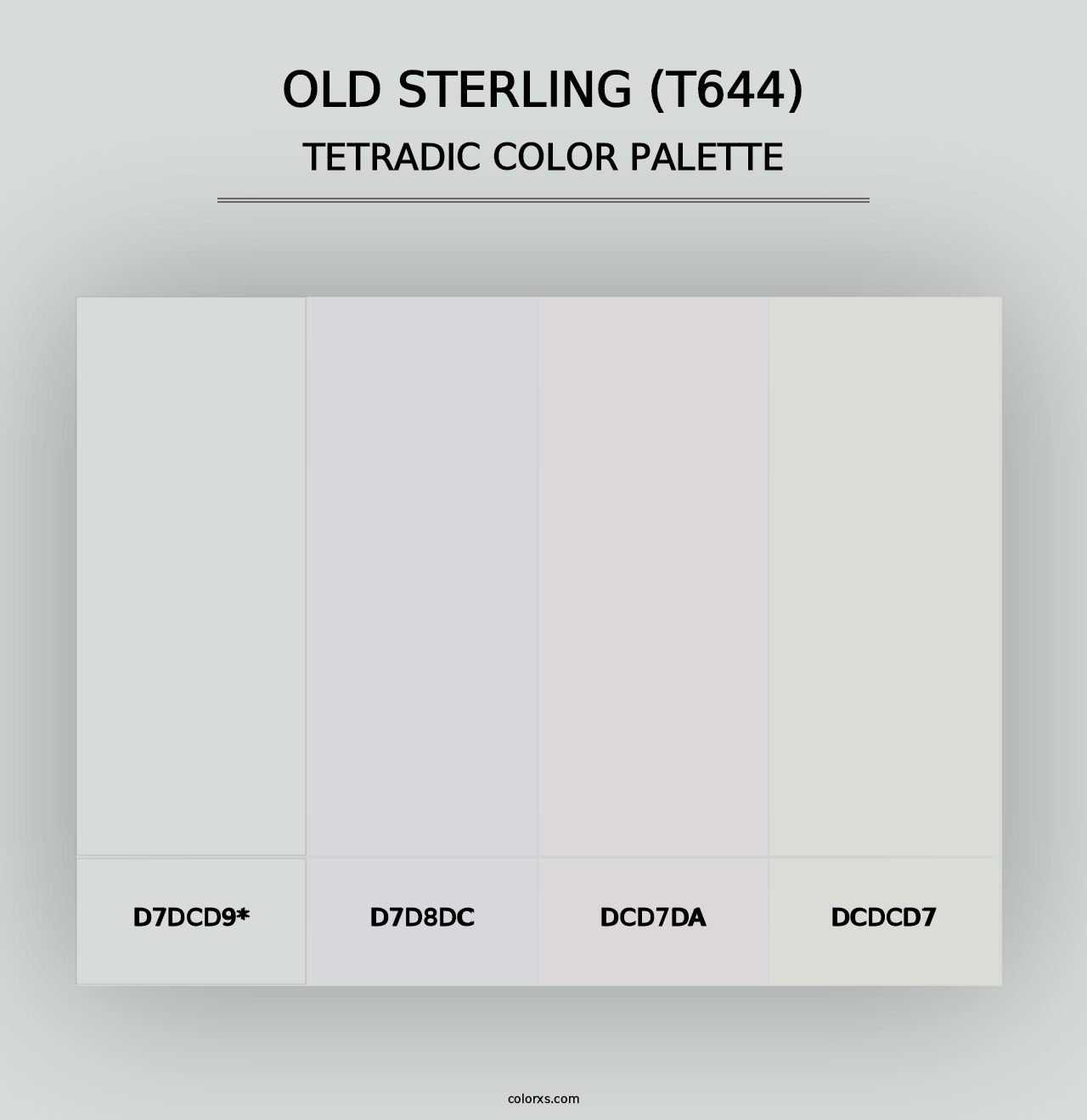 Old Sterling (T644) - Tetradic Color Palette