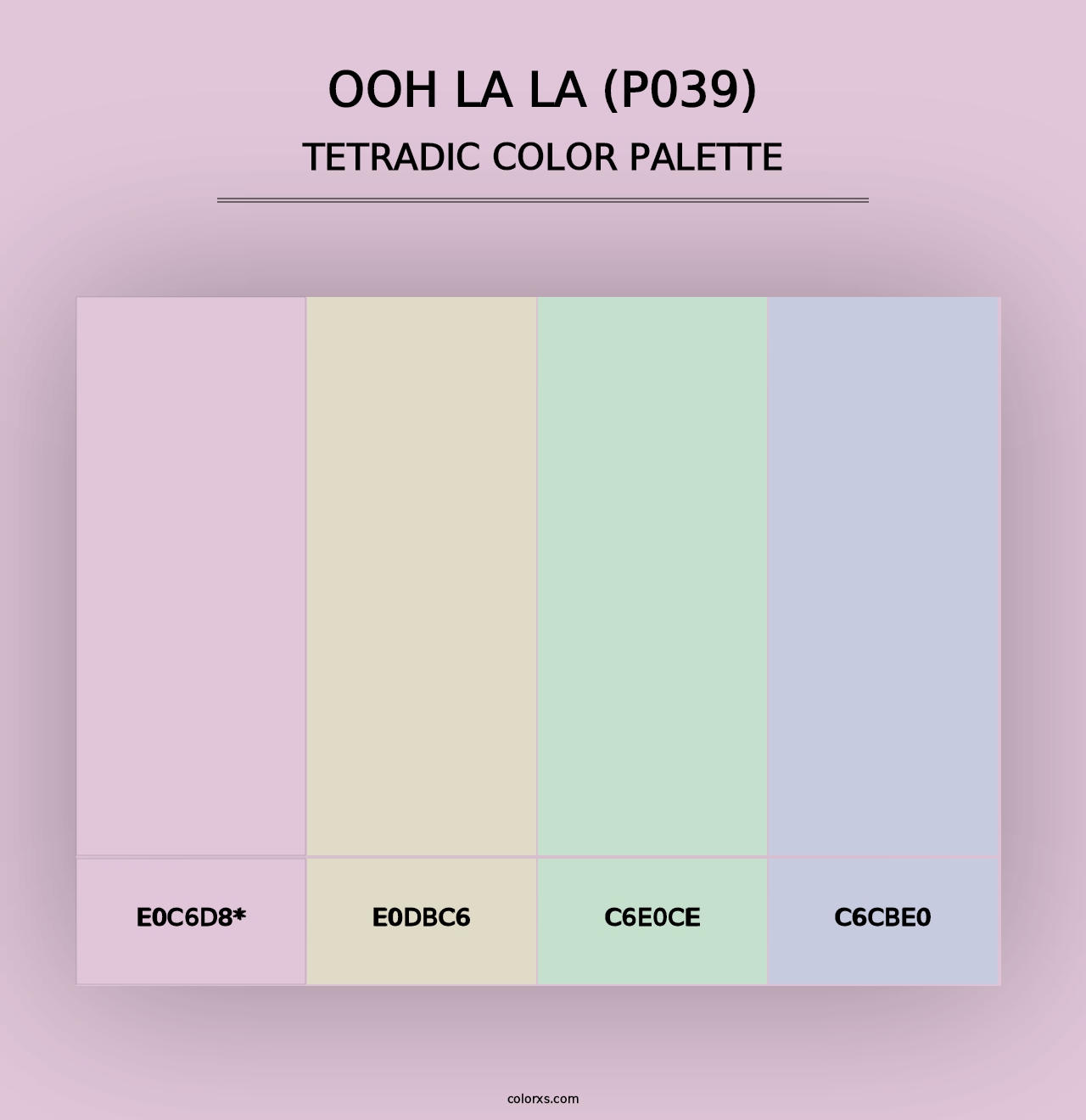 Ooh La La (P039) - Tetradic Color Palette