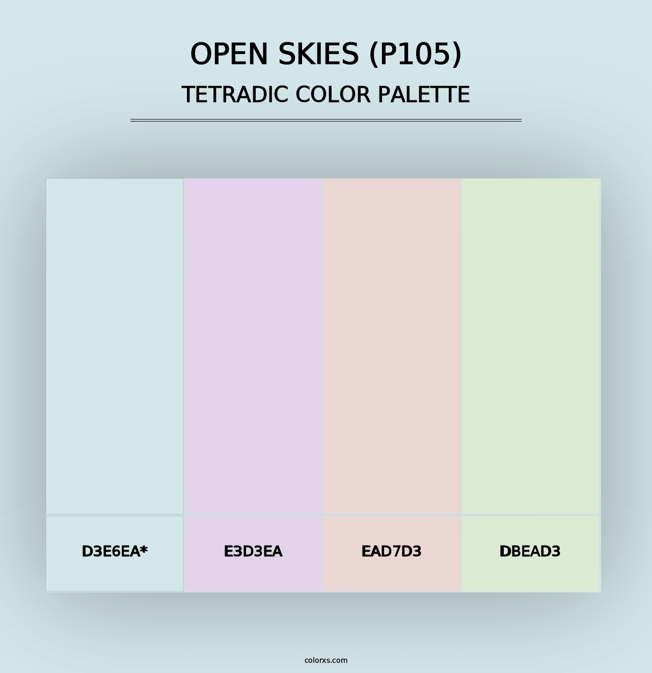 Open Skies (P105) - Tetradic Color Palette