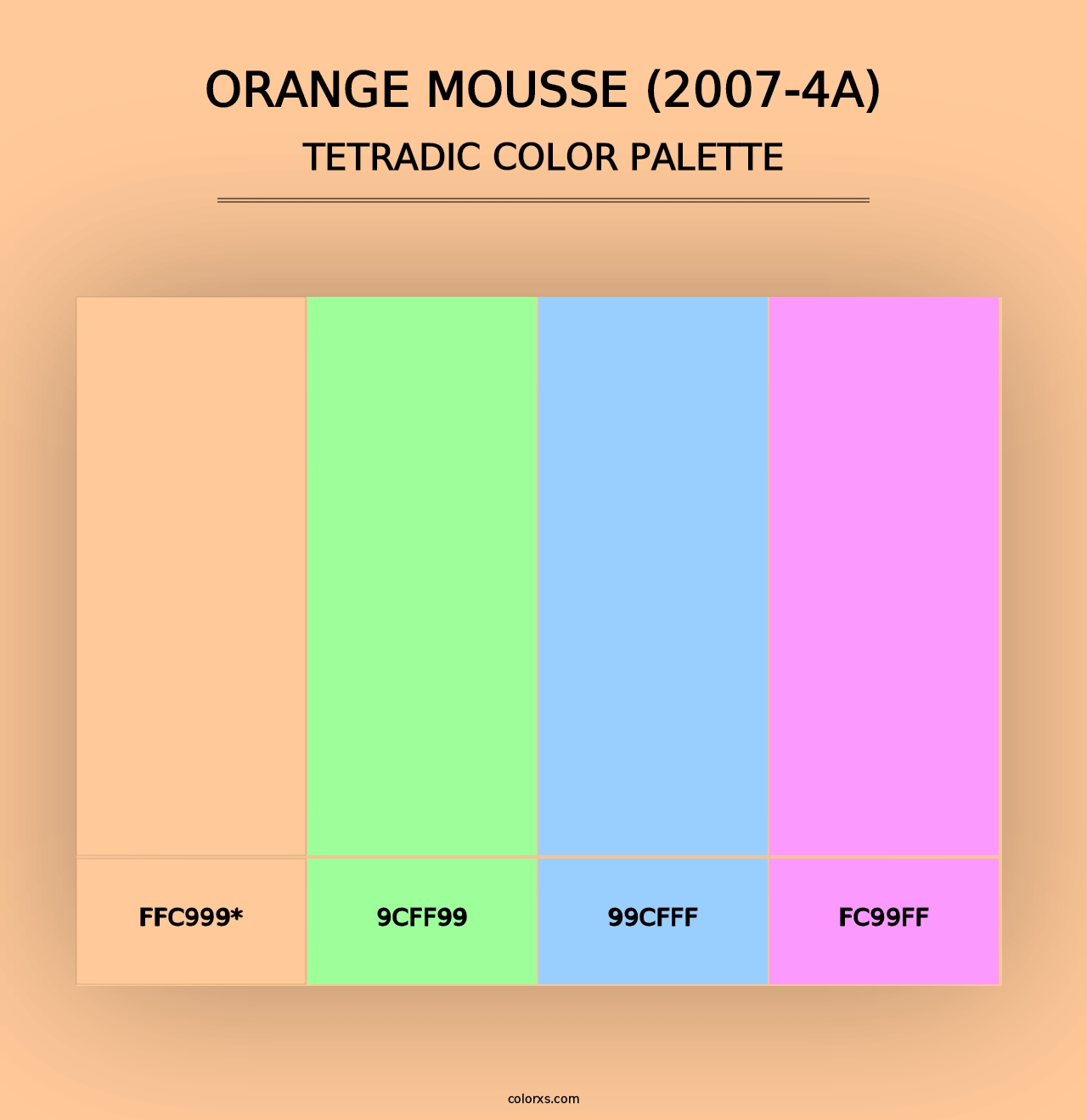 Orange Mousse (2007-4A) - Tetradic Color Palette