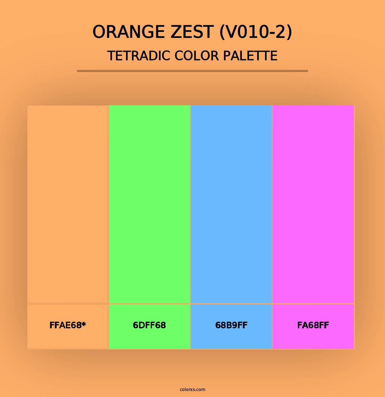 Orange Zest (V010-2) - Tetradic Color Palette