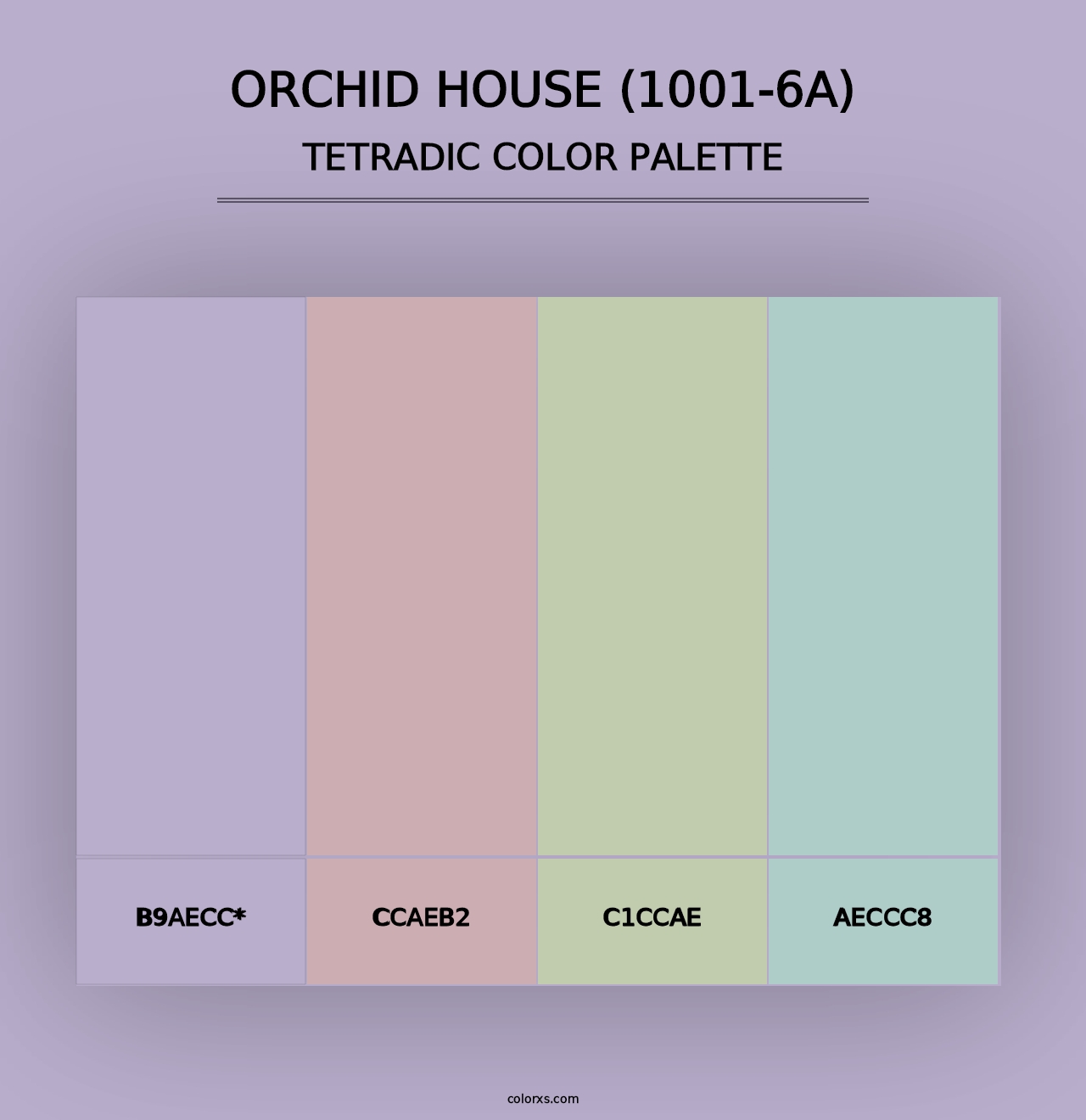 Orchid House (1001-6A) - Tetradic Color Palette