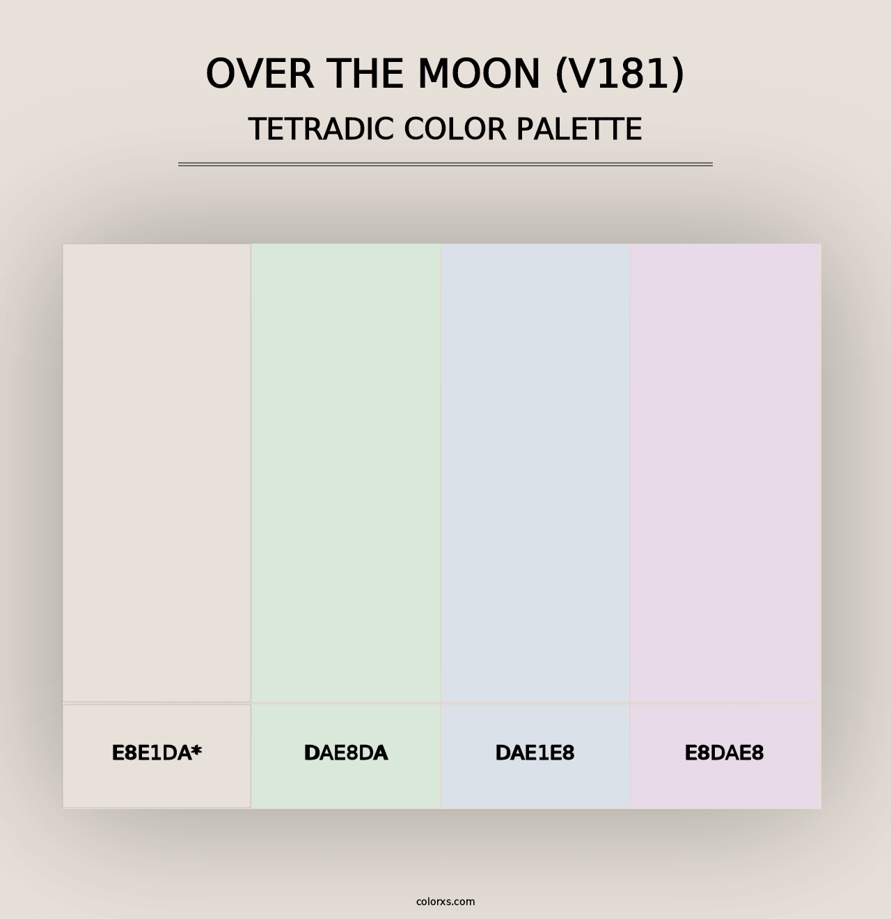 Over the Moon (V181) - Tetradic Color Palette