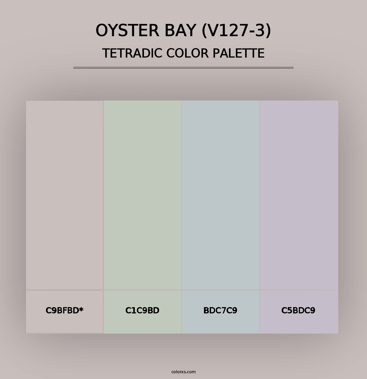 Oyster Bay (V127-3) - Tetradic Color Palette