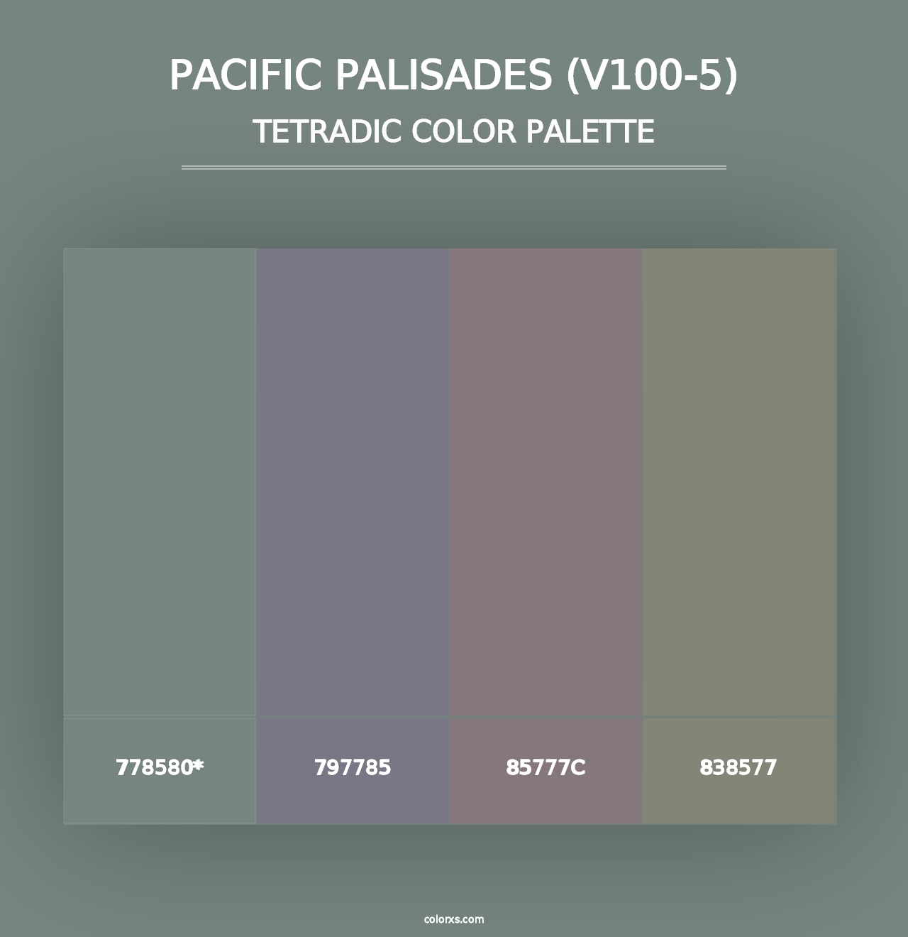 Pacific Palisades (V100-5) - Tetradic Color Palette