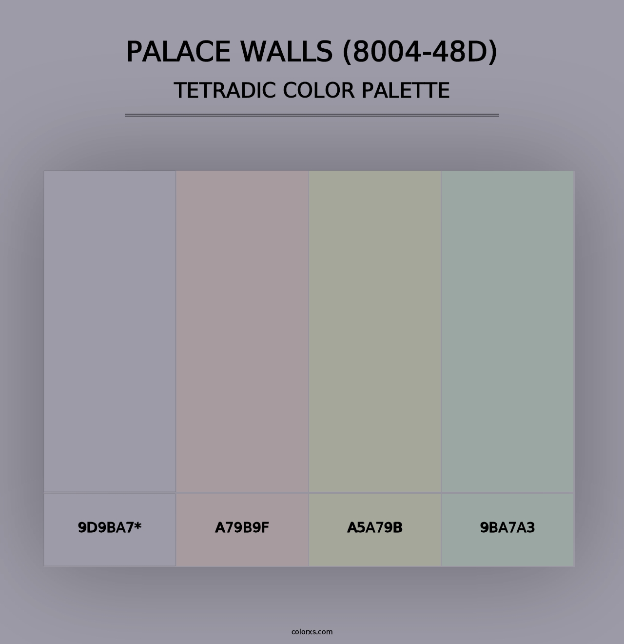 Palace Walls (8004-48D) - Tetradic Color Palette