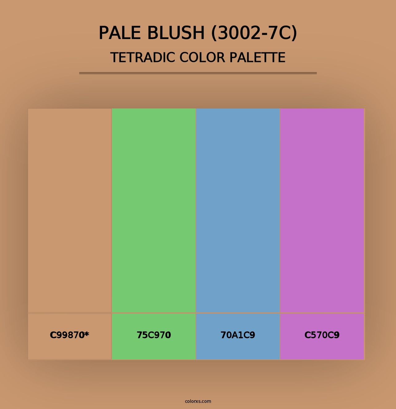 Pale Blush (3002-7C) - Tetradic Color Palette