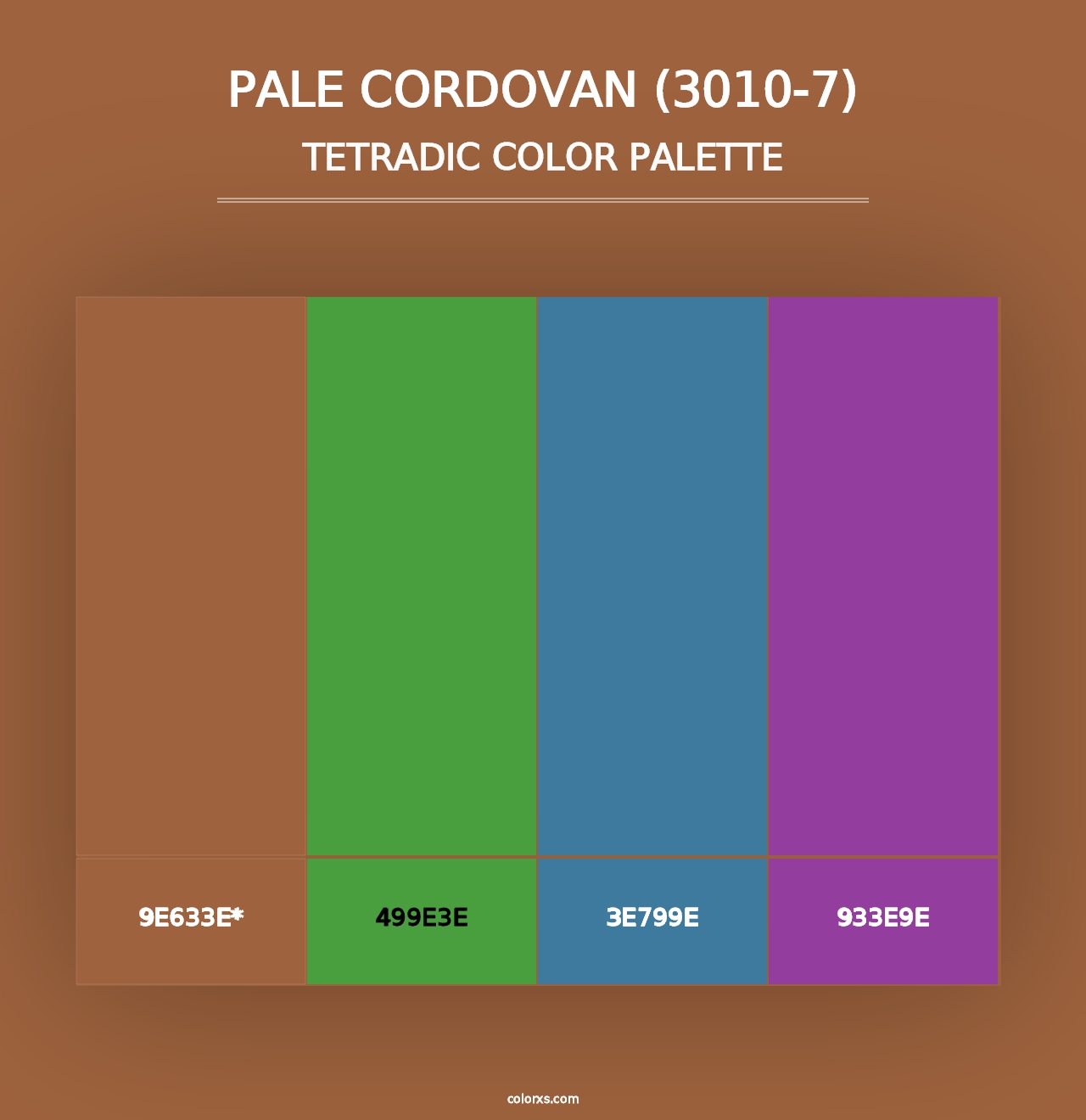 Pale Cordovan (3010-7) - Tetradic Color Palette