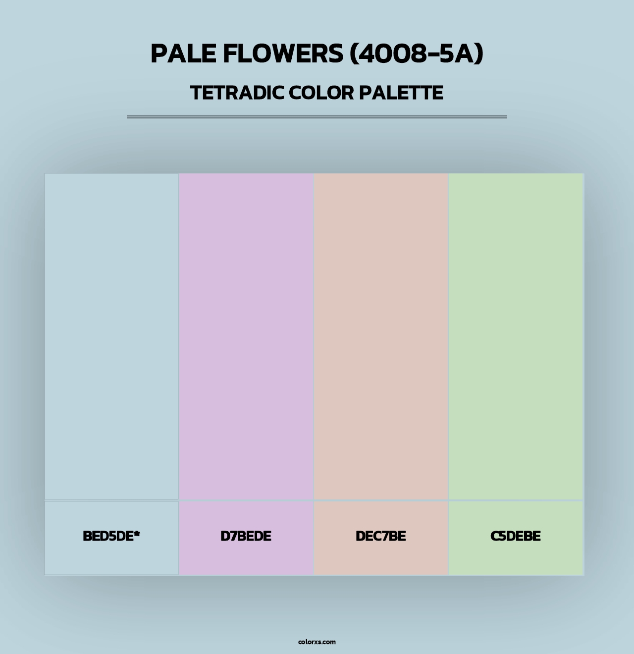 Pale Flowers (4008-5A) - Tetradic Color Palette