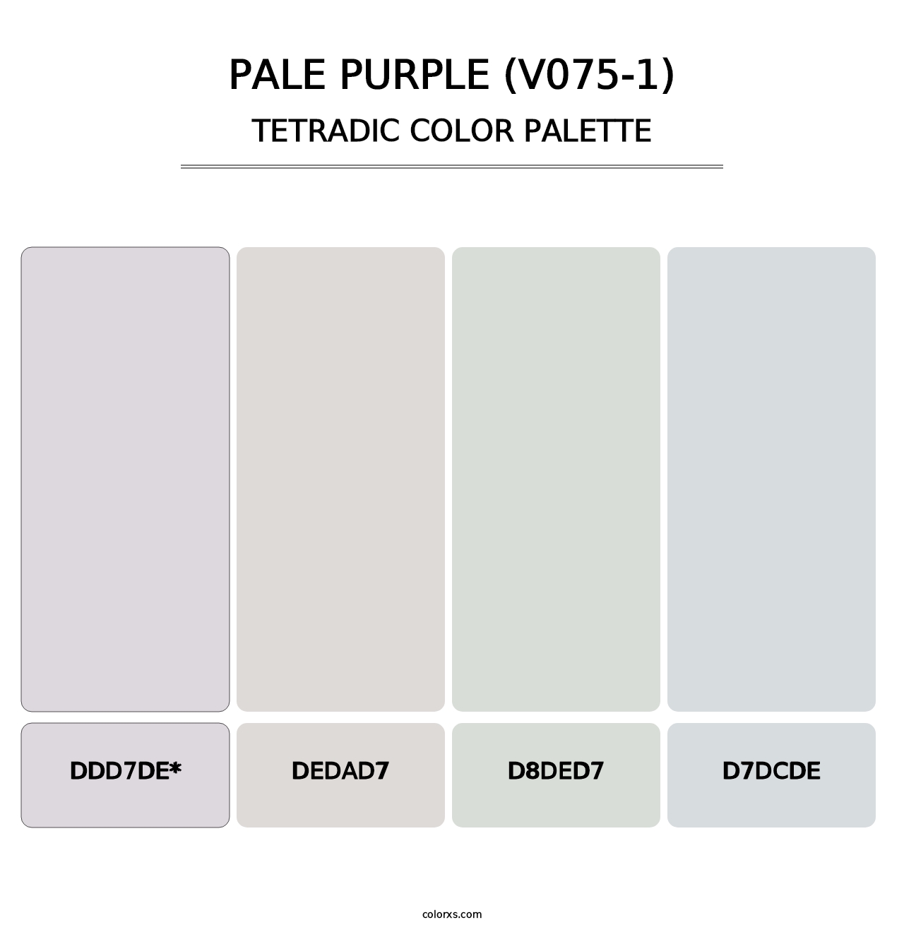 Pale Purple (V075-1) - Tetradic Color Palette