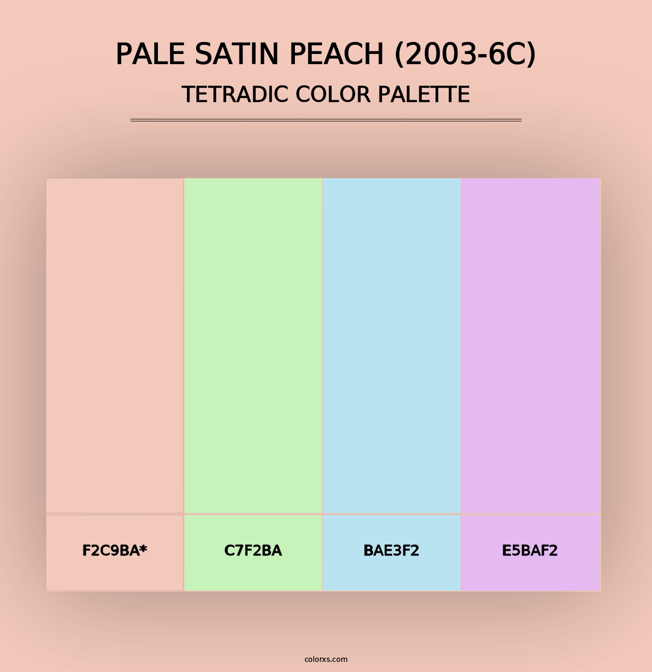 Pale Satin Peach (2003-6C) - Tetradic Color Palette