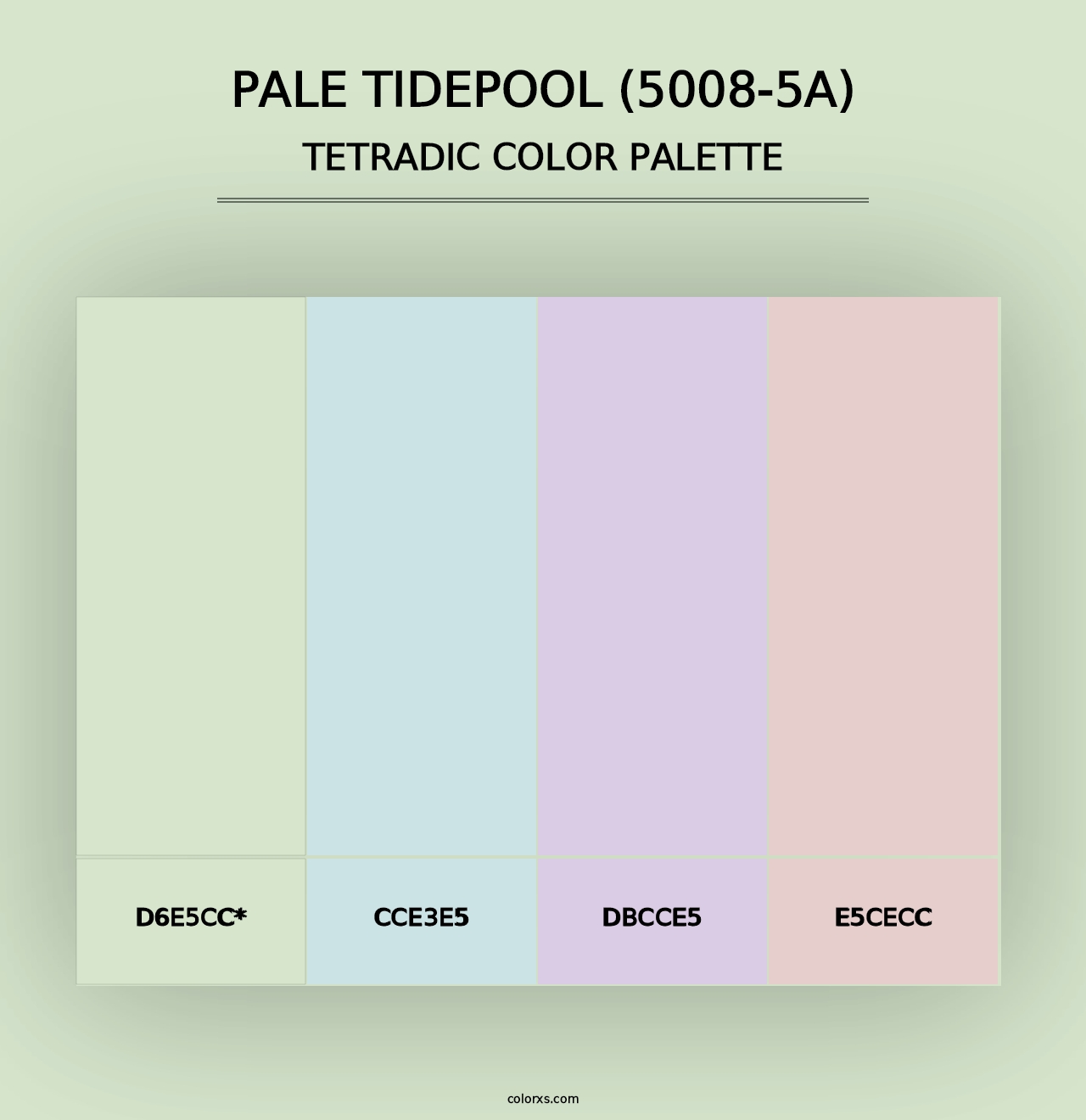 Pale Tidepool (5008-5A) - Tetradic Color Palette